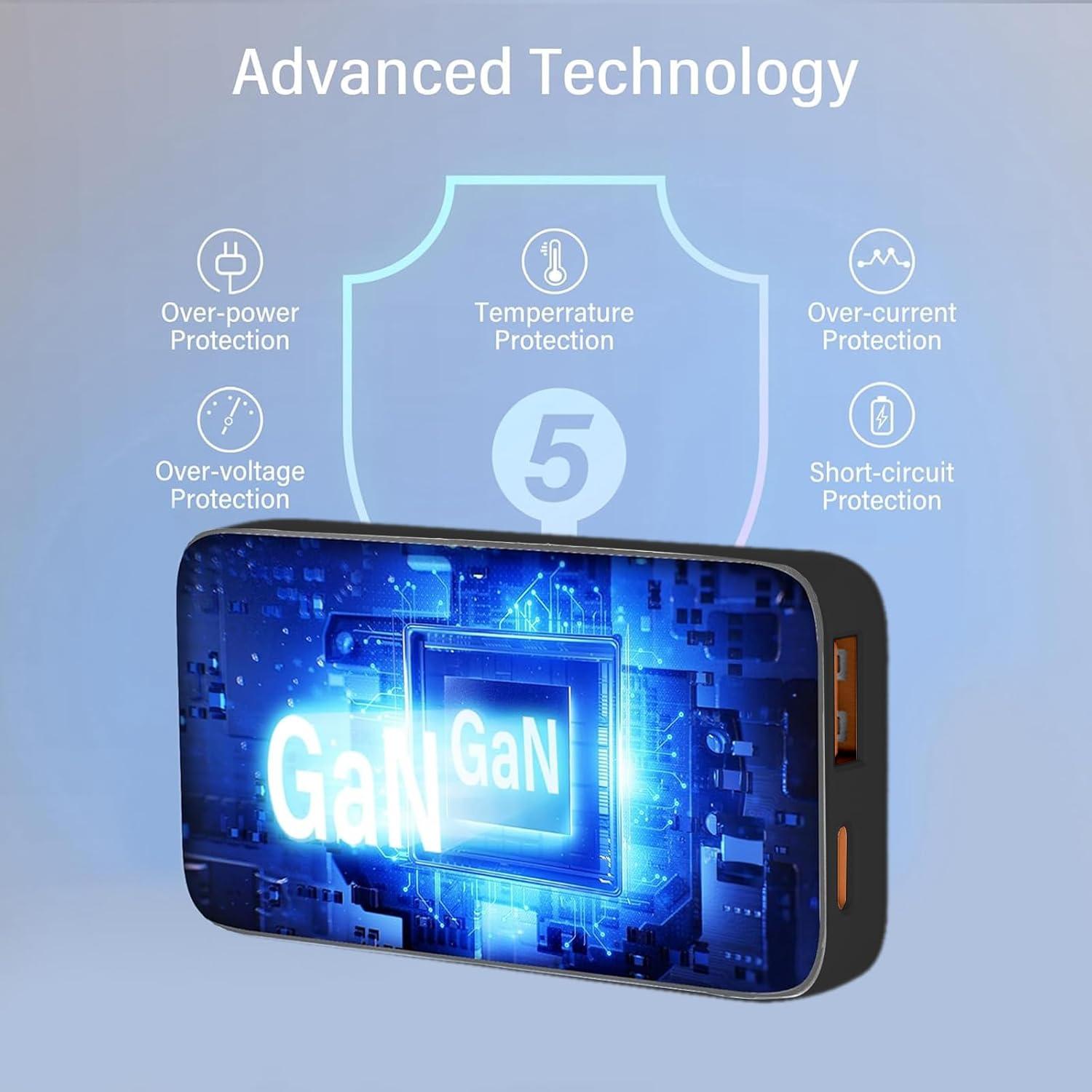 Cargador de pared USB C 45W RUIFEI con 2 puertos - Negro