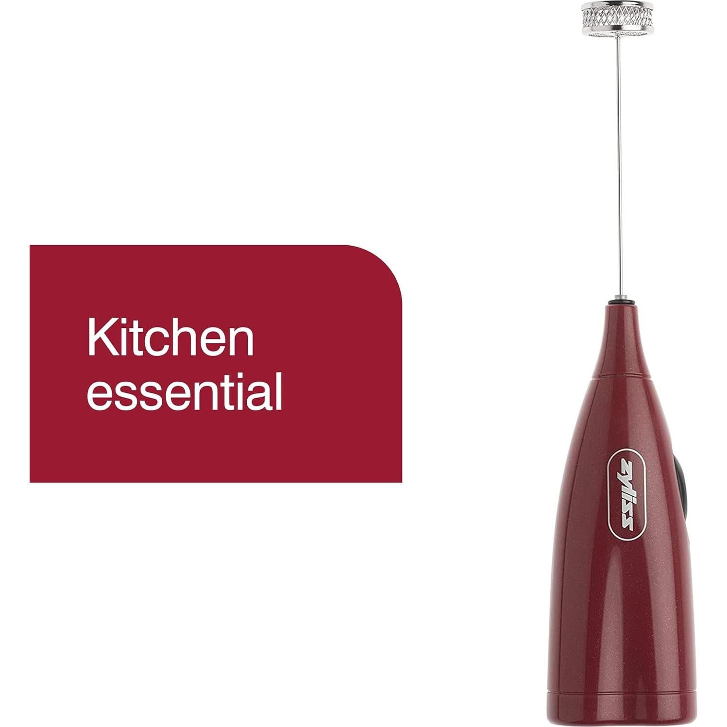 Espumador de Leche Eléctrico Zyliss - Mezclador Rojo 0.054 kg