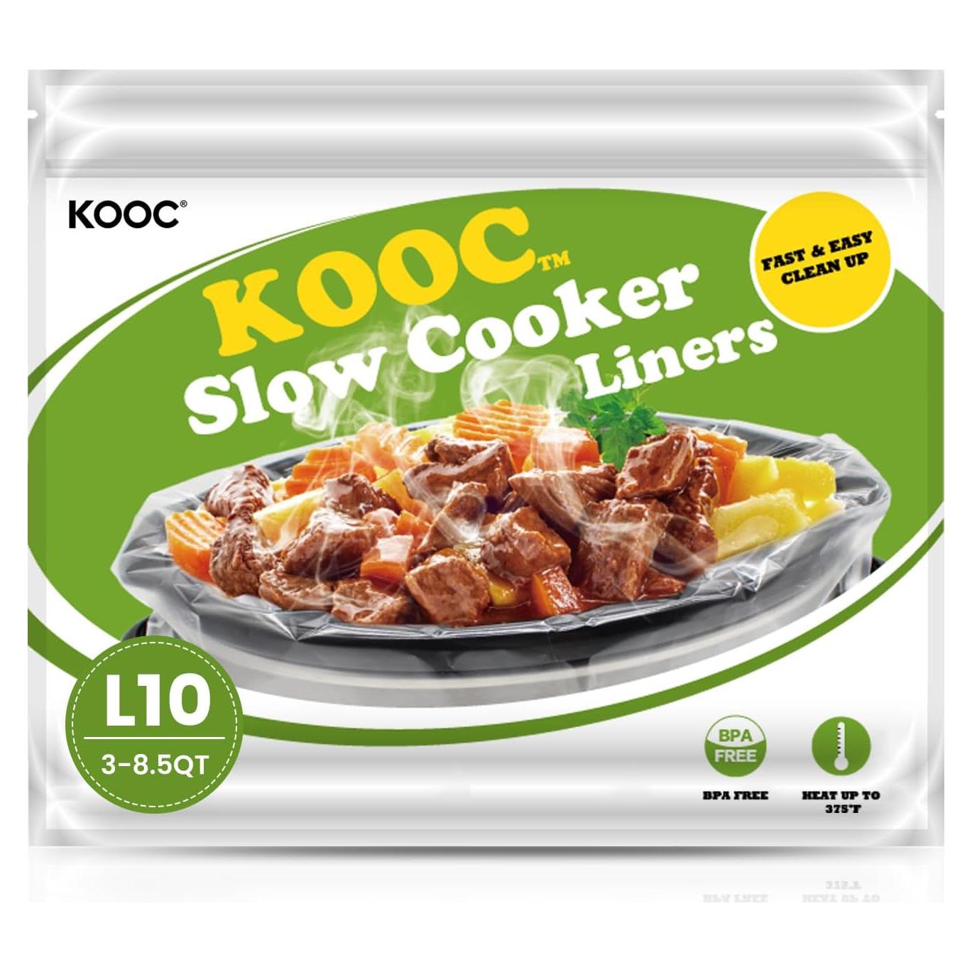 Forros Desechables para Olla de Cocción Lenta KOOC 33x53 cm - 10 Unidades