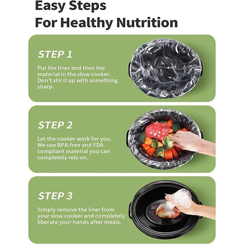 Forros Desechables para Olla de Cocción Lenta KOOC 33x53 cm - 10 Unidades