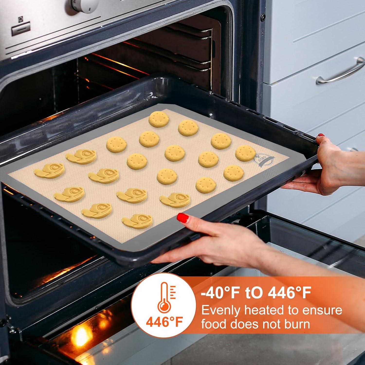 Tapetes de Hornear de Silicona ZICRO - 3 Piezas Reutilizables