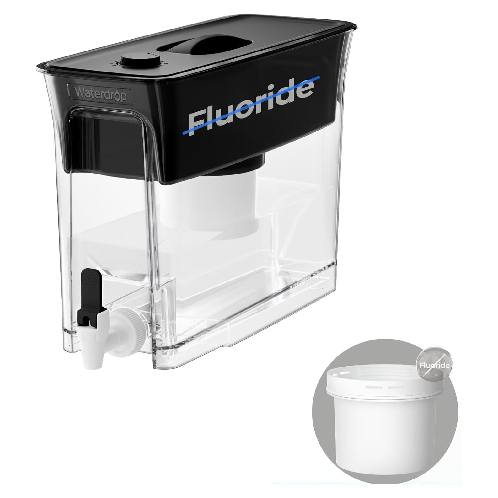 Dispensador de Agua Filtrada Waterdrop WD-WFD-02, 35 Tazas, Negro
