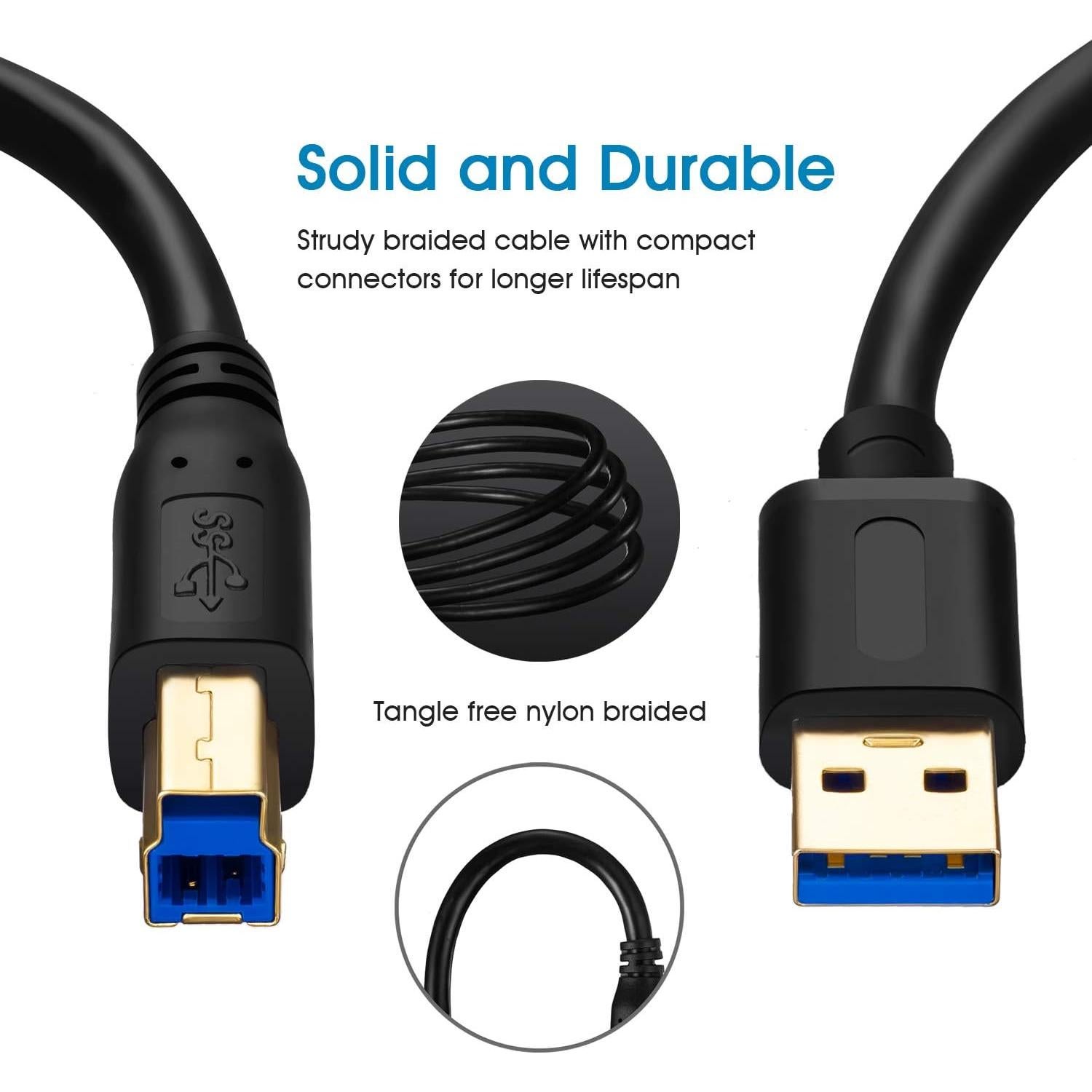 Cable USB 3.0 A Macho a B Macho 3M Jelly Tang - Alta Velocidad