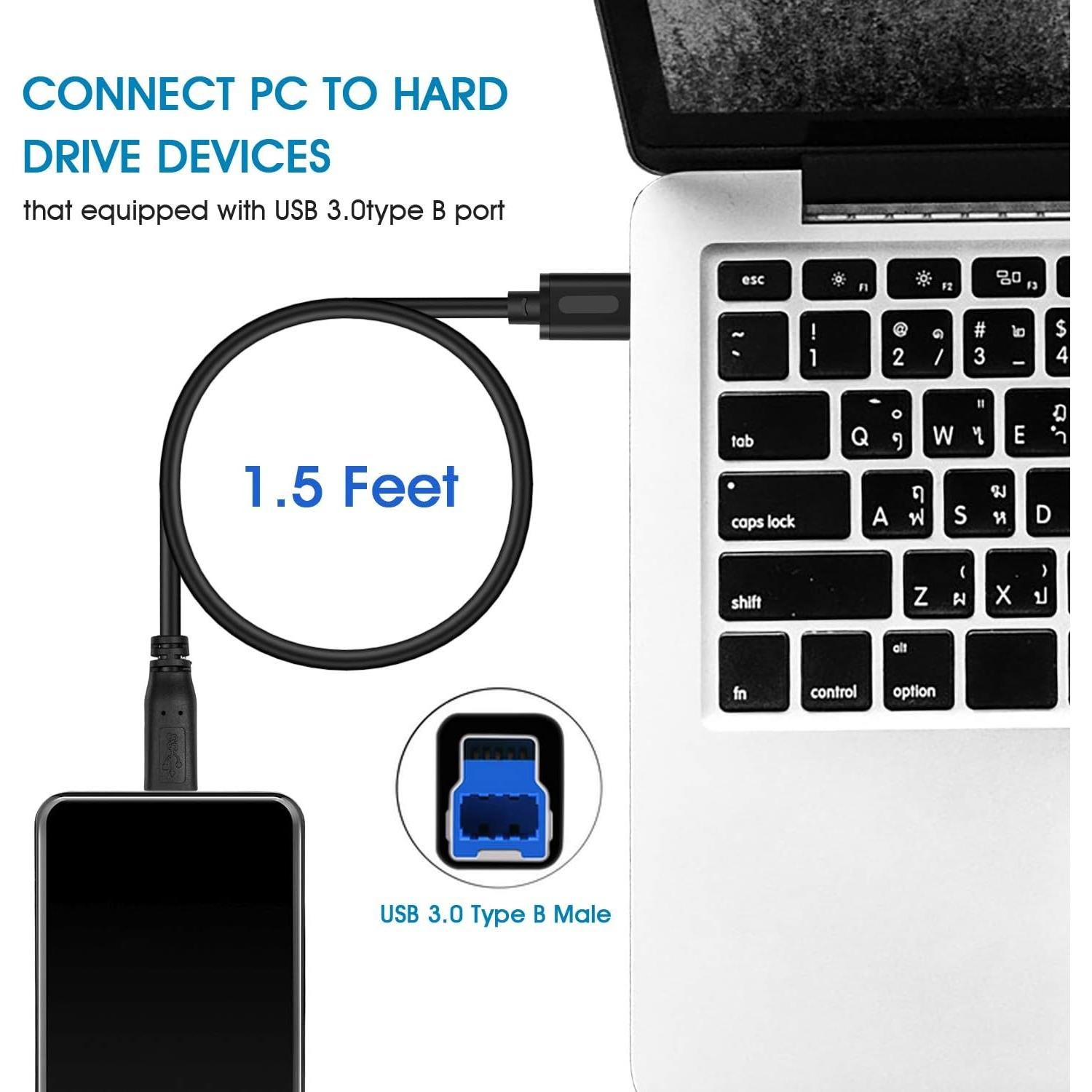 Cable USB 3.0 A Macho a B Macho 3M Jelly Tang - Alta Velocidad