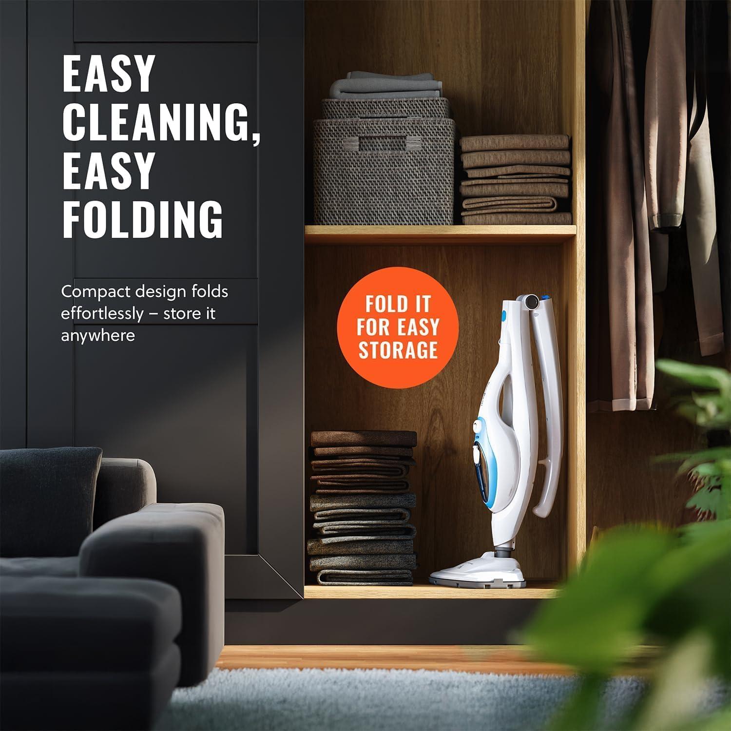 Mopa de Vapor 10-en-1 PurSteam para Pisos y Tapicería