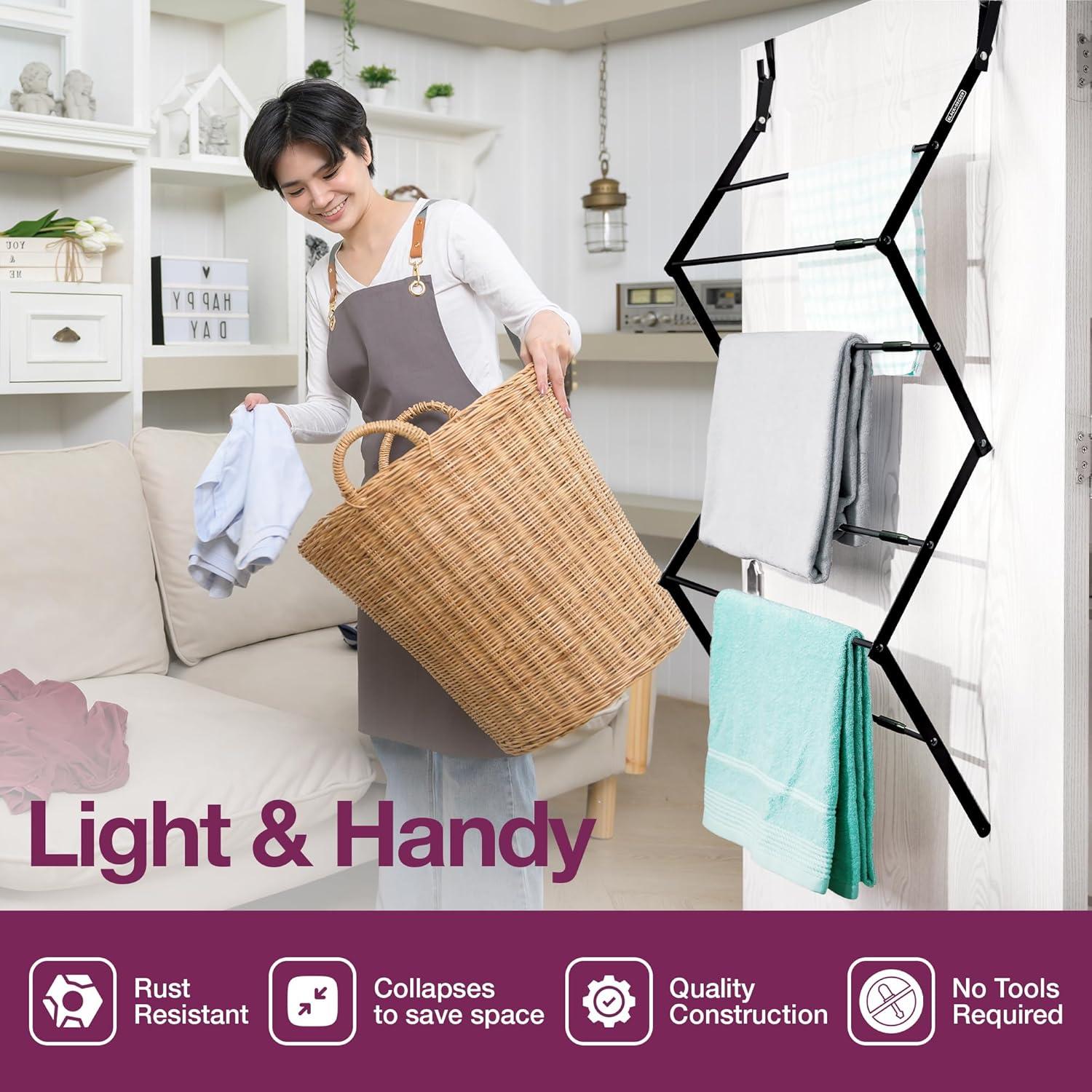 Estante de Secado Telescópico BLACK+DECKER 61 cm Plegable