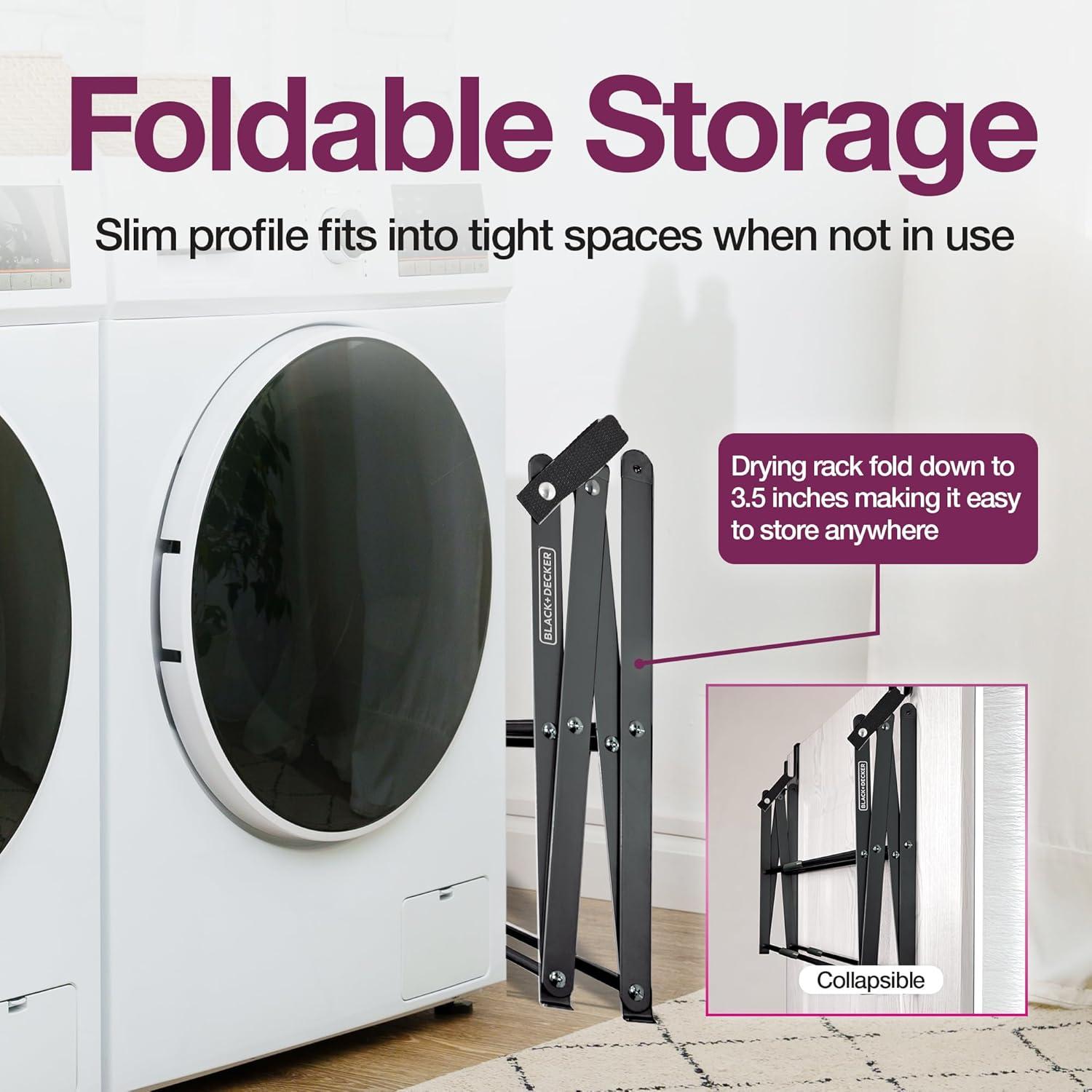 Estante de Secado Telescópico BLACK+DECKER 61 cm Plegable