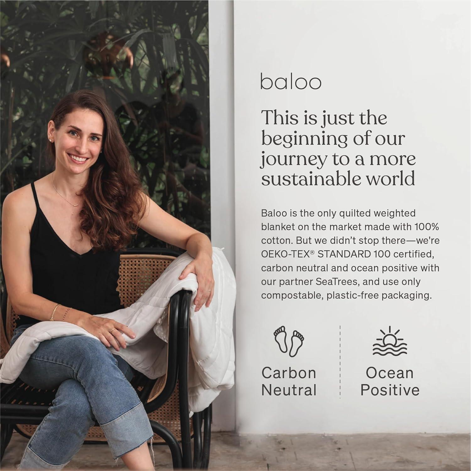 Manta con peso Baloo 5.4 kg Algodón Verde 106.68x182.88 cm