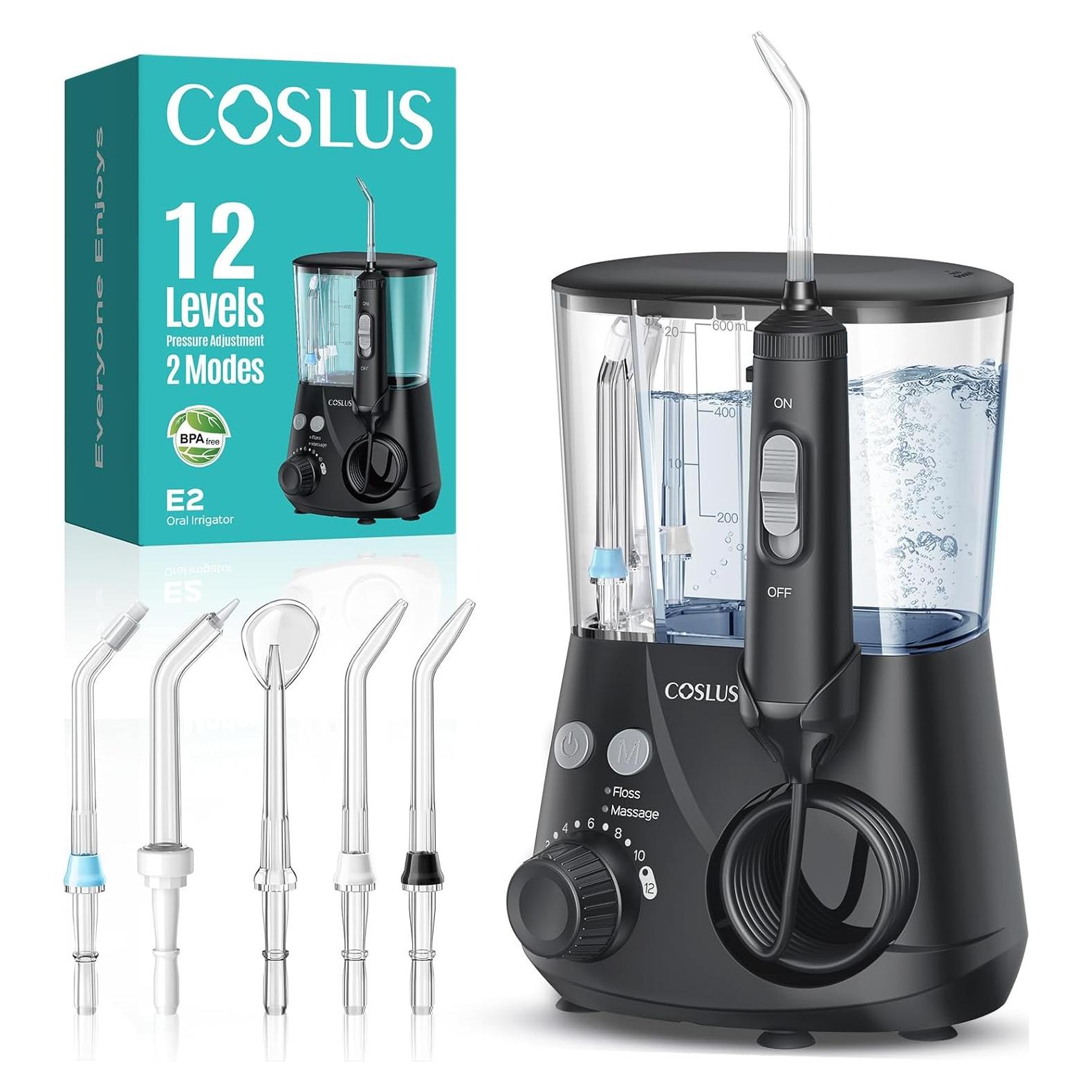 Irrigador Dental COSLUS E2 - 2 Modos, 12 Niveles, 600ml