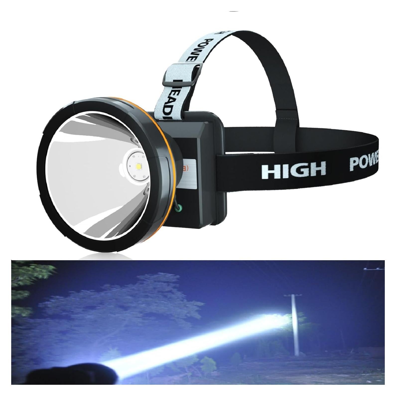 Linterna Frontal Recargable LED Odear 800m Impermeable