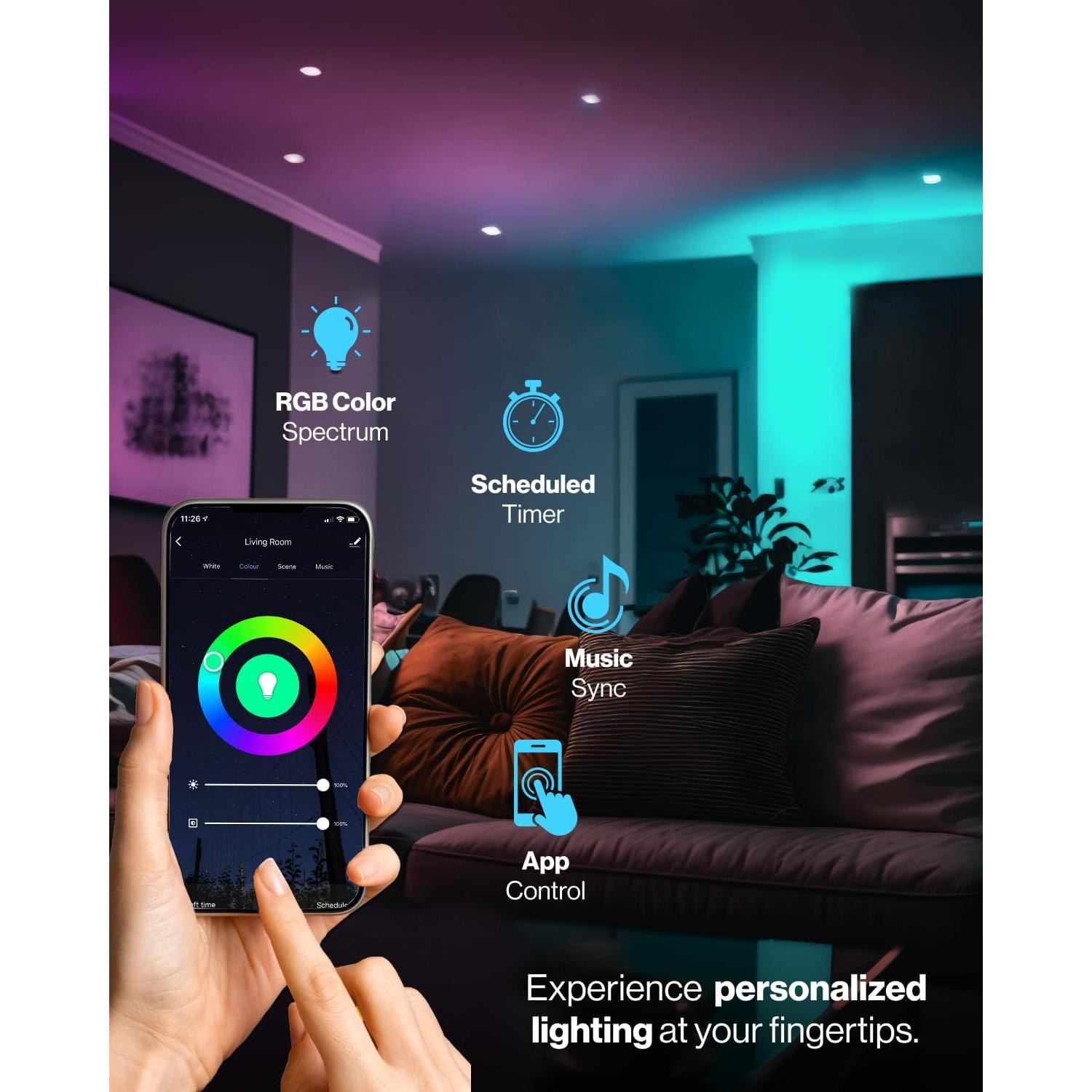 Bombilla LED Inteligente BR30 Sunco 8W RGB WiFi Paquete de 10