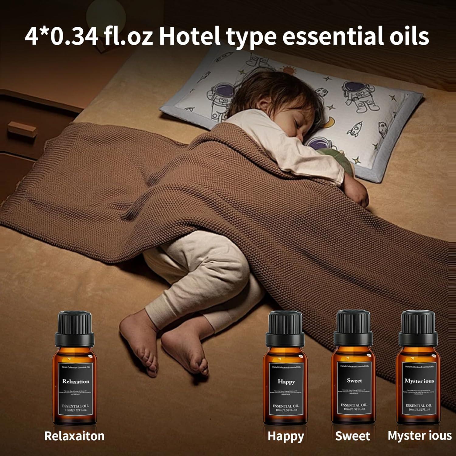 Difusor de Aceite Esencial BOHOFAM Negro 230ml 12h Humidificador