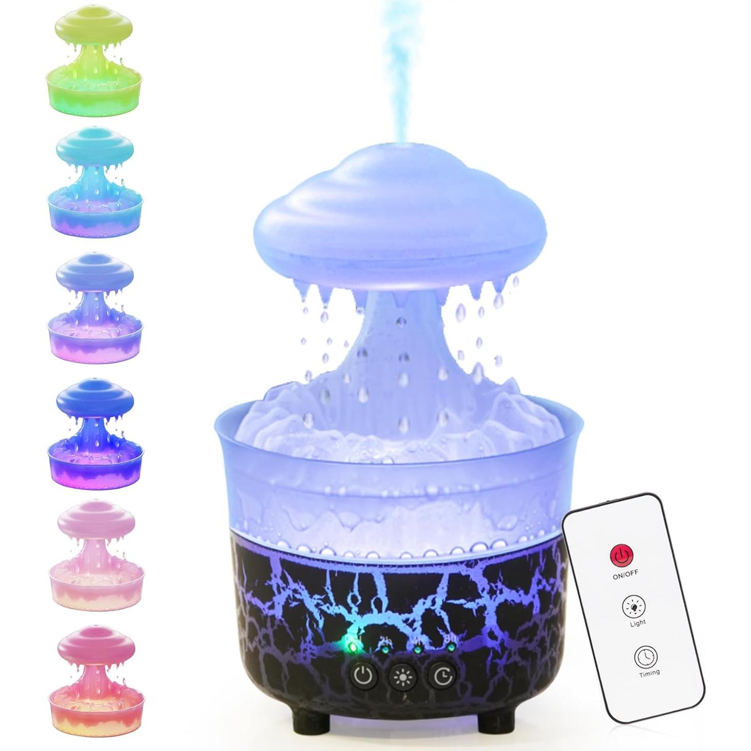 Difusor de Aceite Esencial BOHOFAM Negro 230ml 12h Humidificador