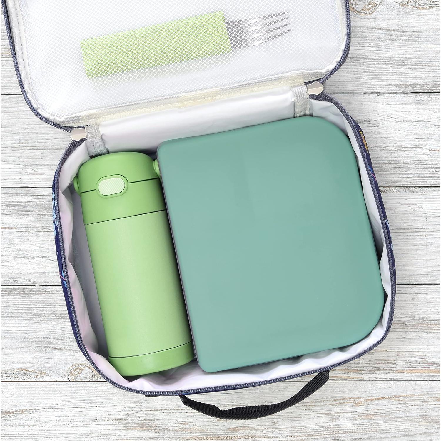 Caja Bento de Silicona PrimaStella Verde Irrompible 4 Compartimentos