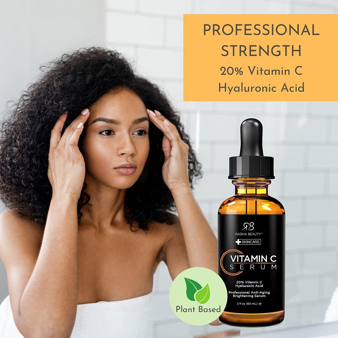 Suero Facial Radha Beauty 60ml Vitamina C y E Ácido Hialurónico