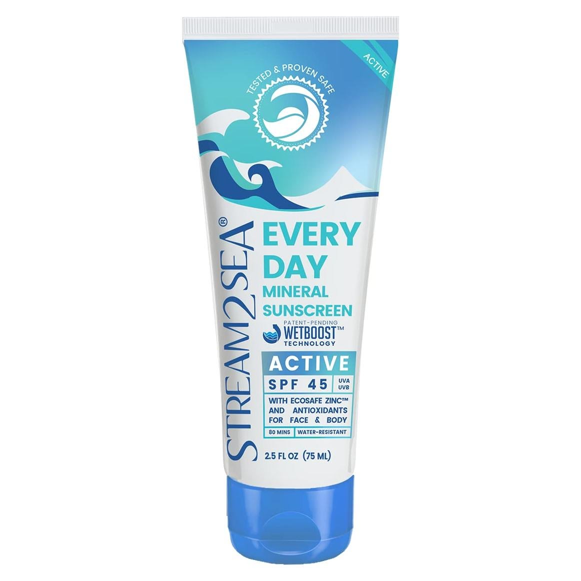 Protector Solar Mineral Stream2Sea SPF 45 75ml Resistente Agua