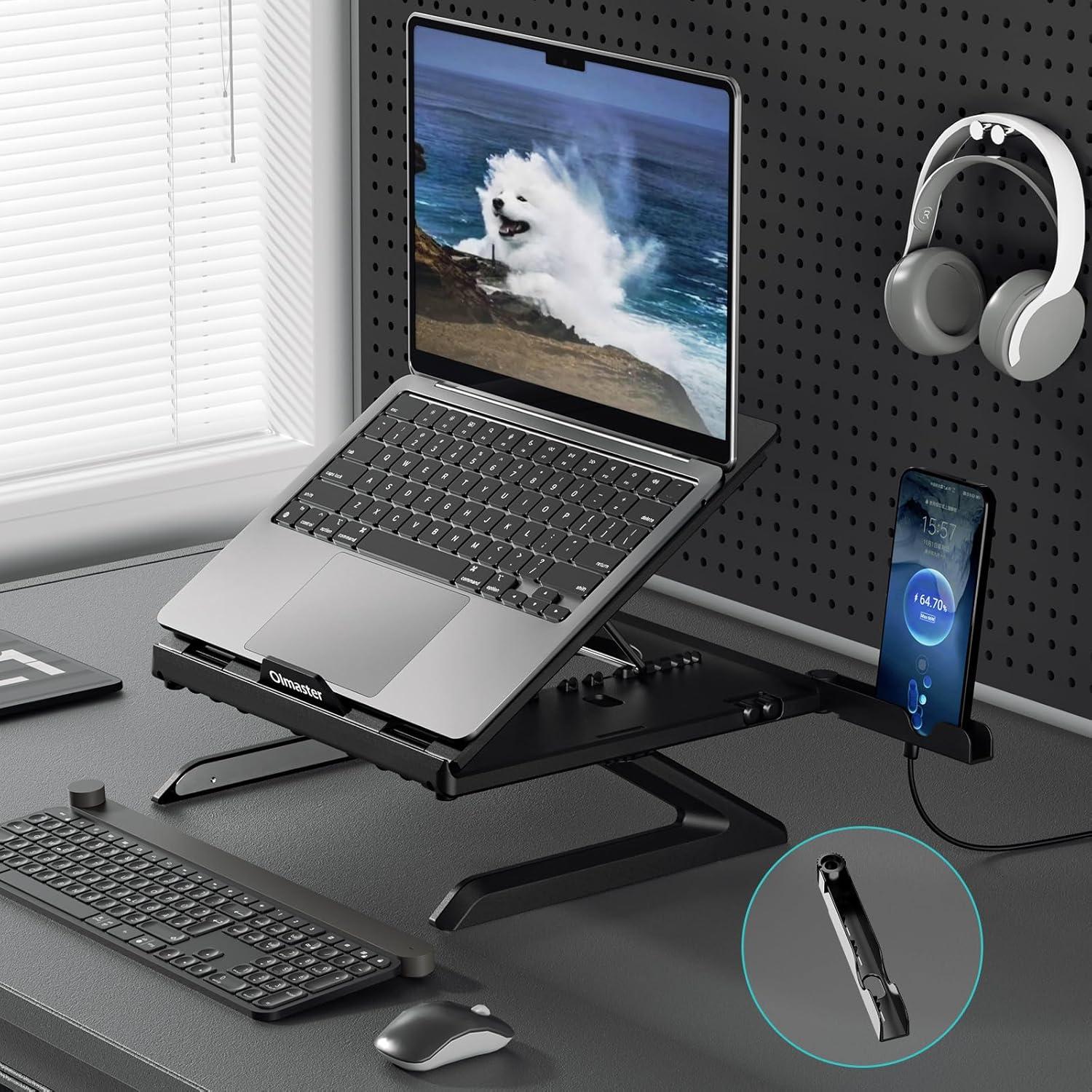 Soporte Ergonómico para Laptop OImaster Ajustable Negro