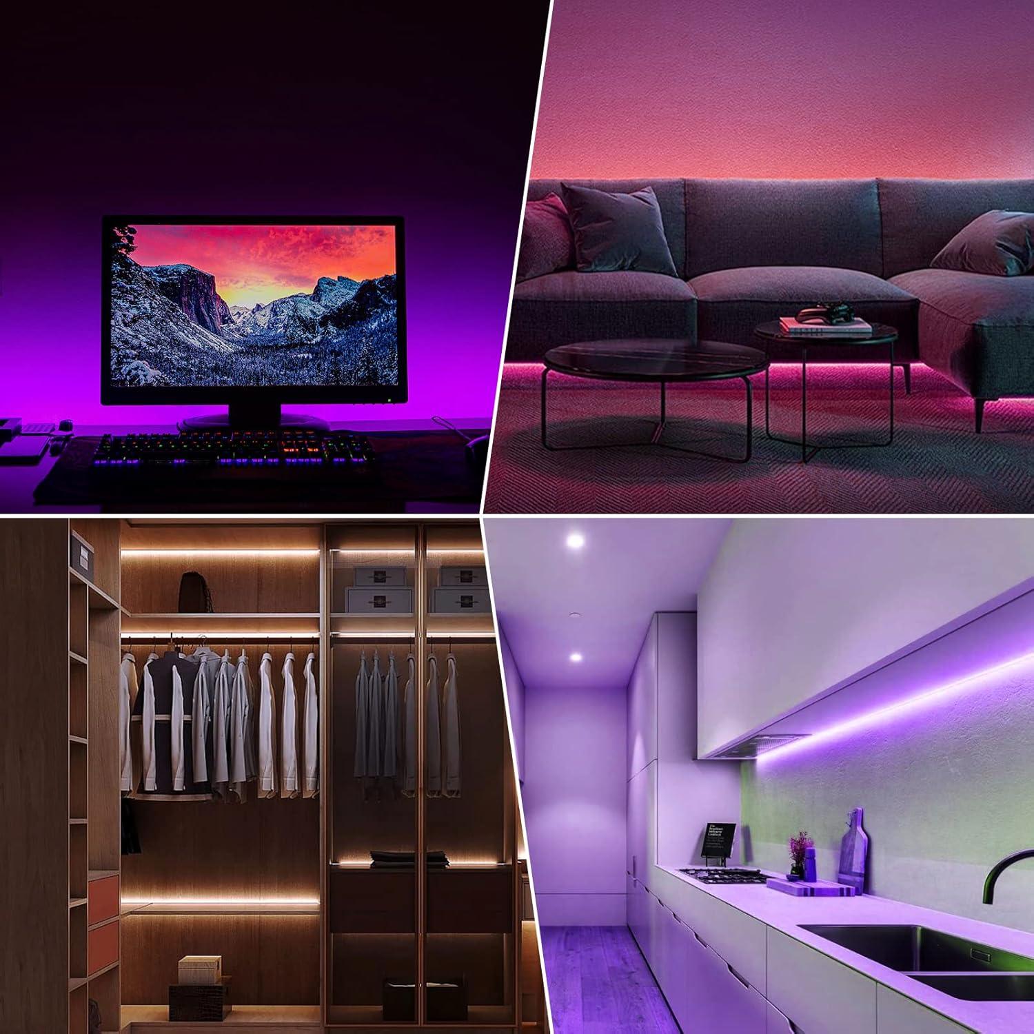 Tira LED RGB 5m Diyife con control remoto y app, música