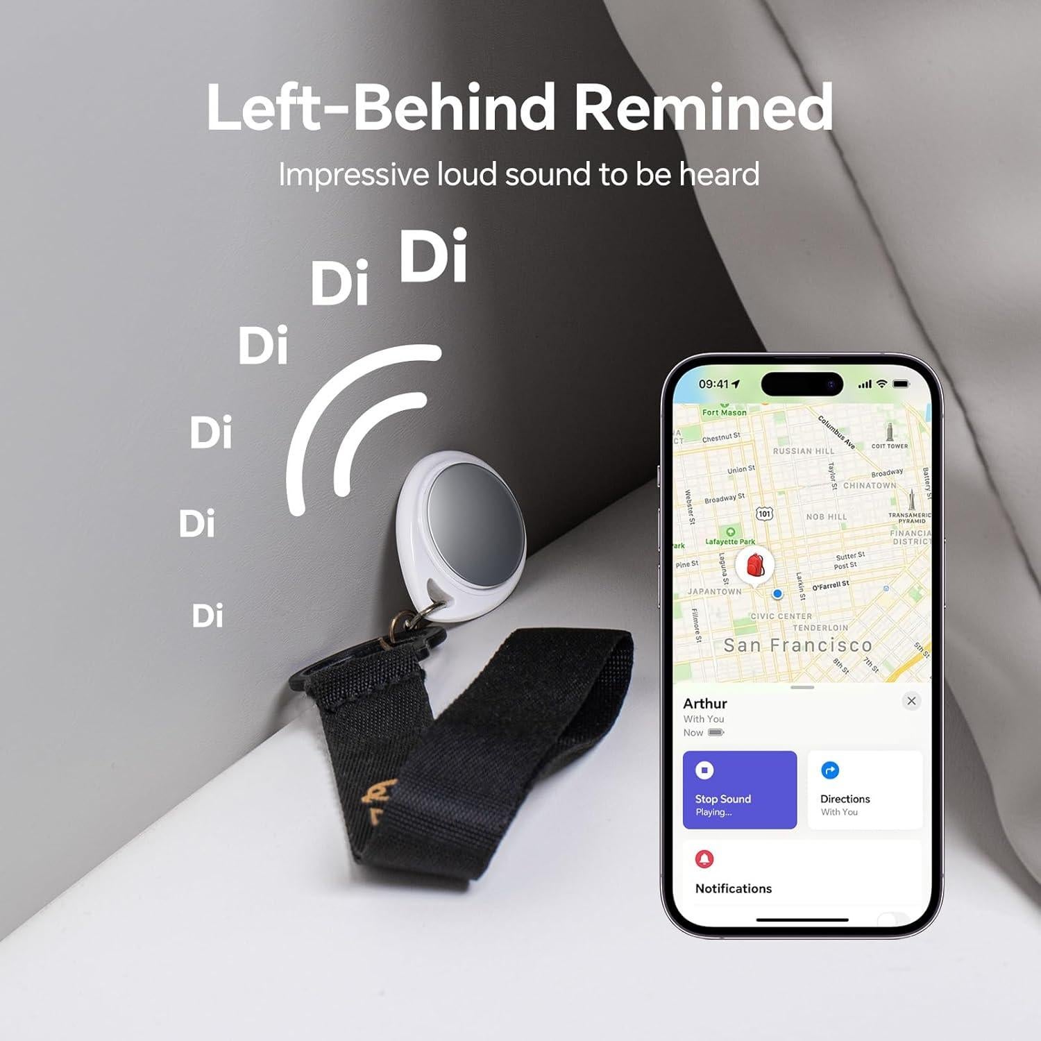 Etiqueta de Seguimiento Bluetooth BiYiQi BY-Air Tracker Blanca