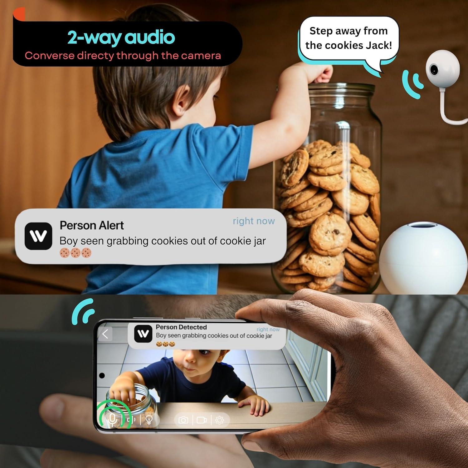 Cámara de Seguridad Interior Recmoment HL-10 2K WiFi AI