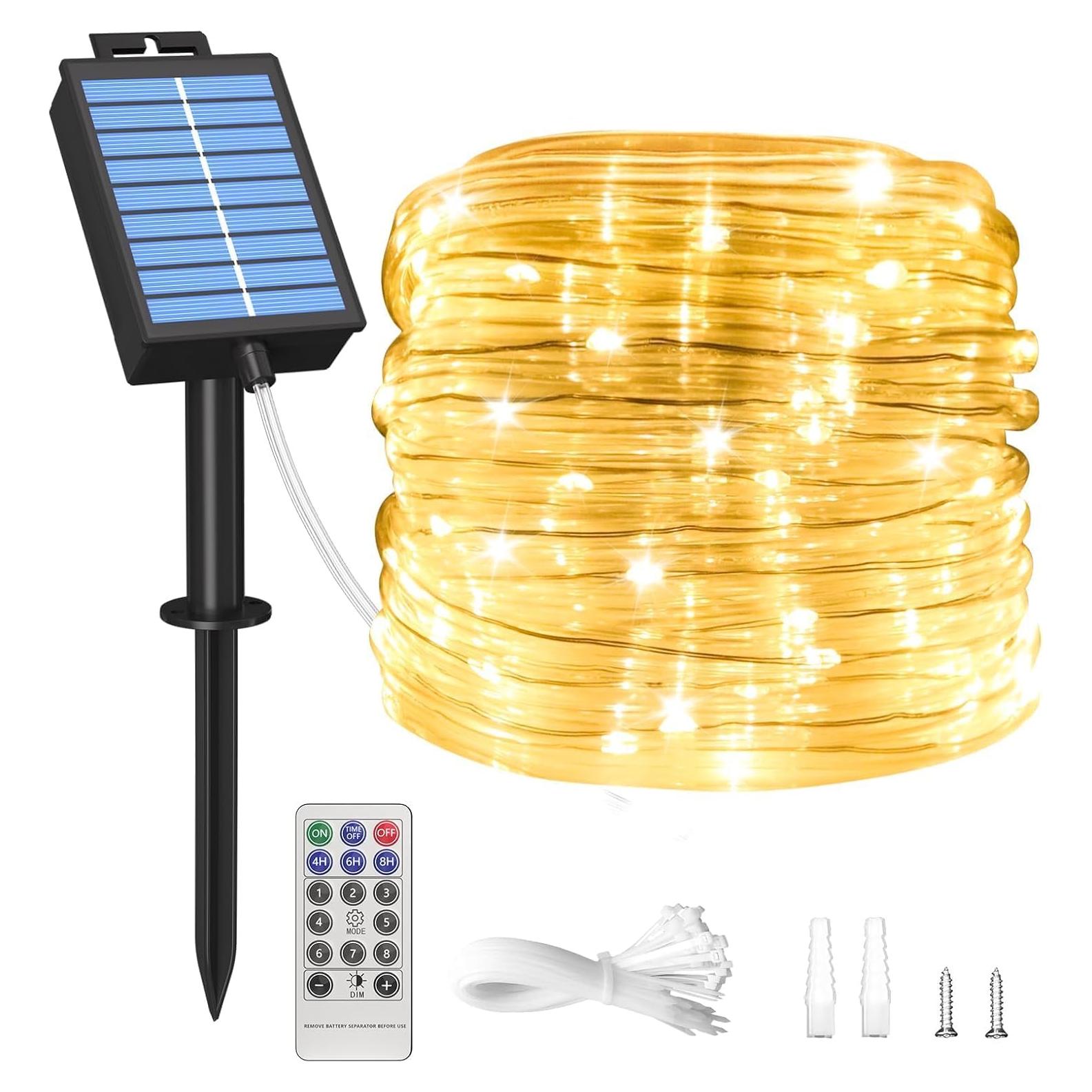 Luces de Cuerda Solares IC RGB 12m 100 LED IP67 Decorativas