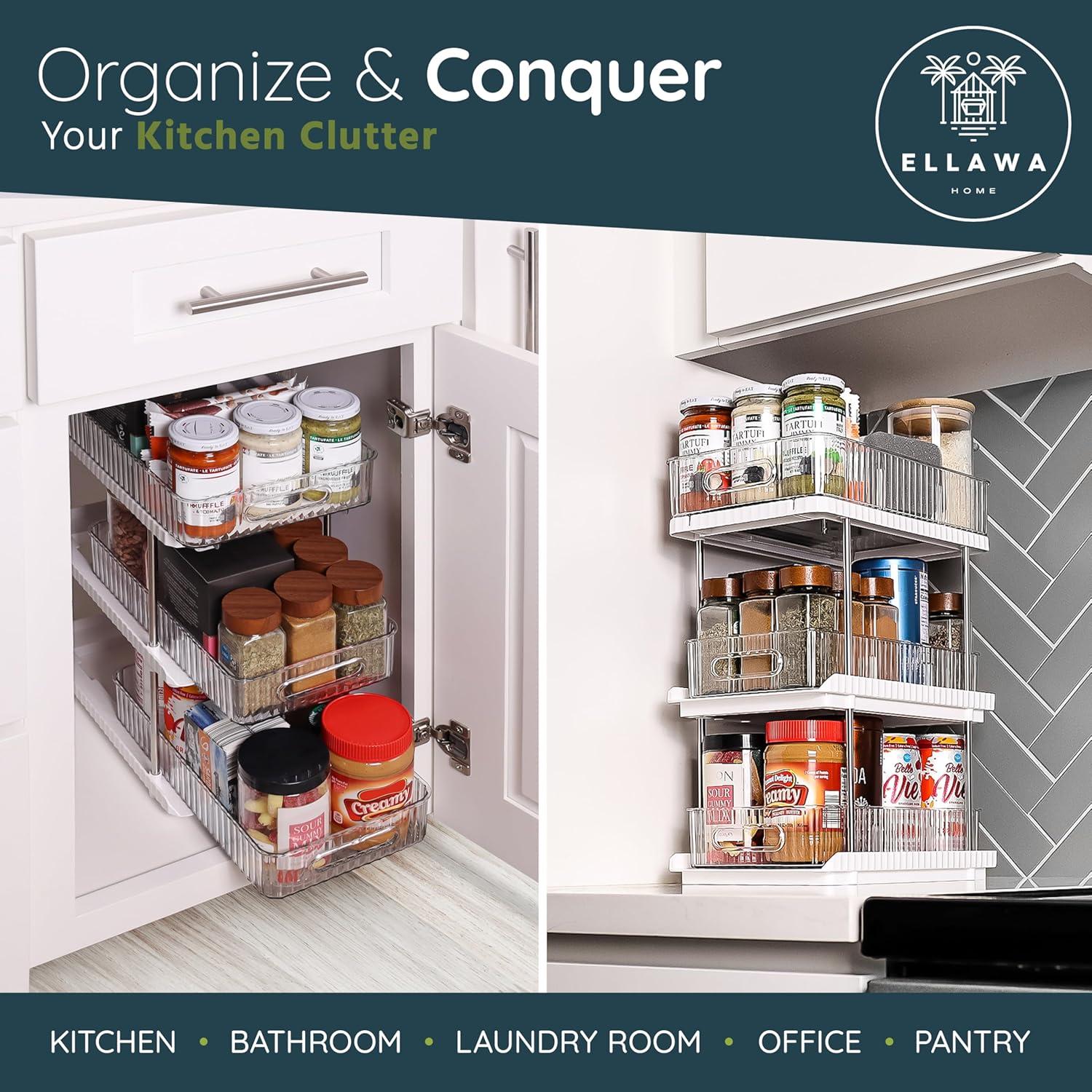 Organizador de 3 niveles Ellawa para debajo del fregadero