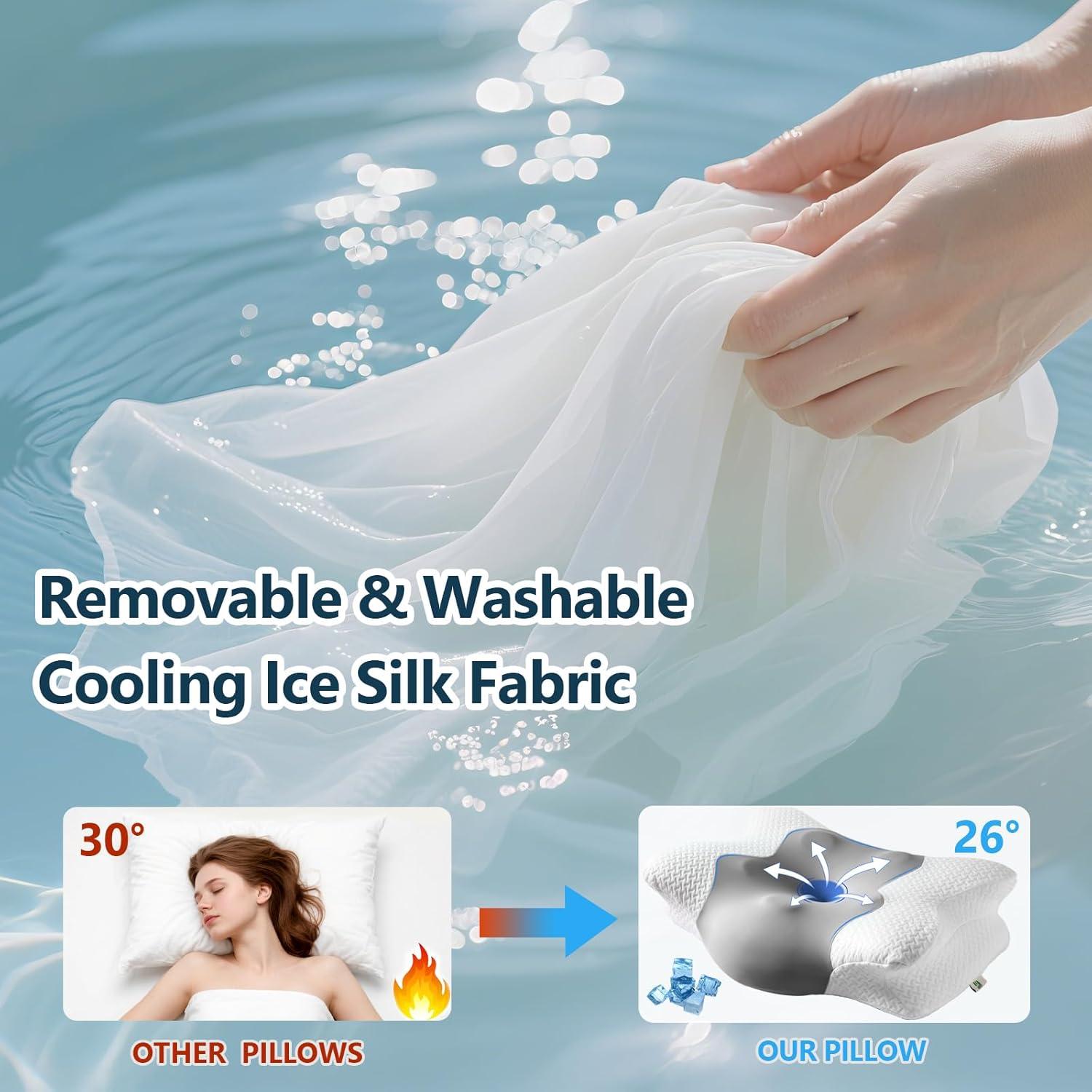 Almohada Ergonómica UIWOYI DXZT de Espuma Viscoelástica 1.6kg