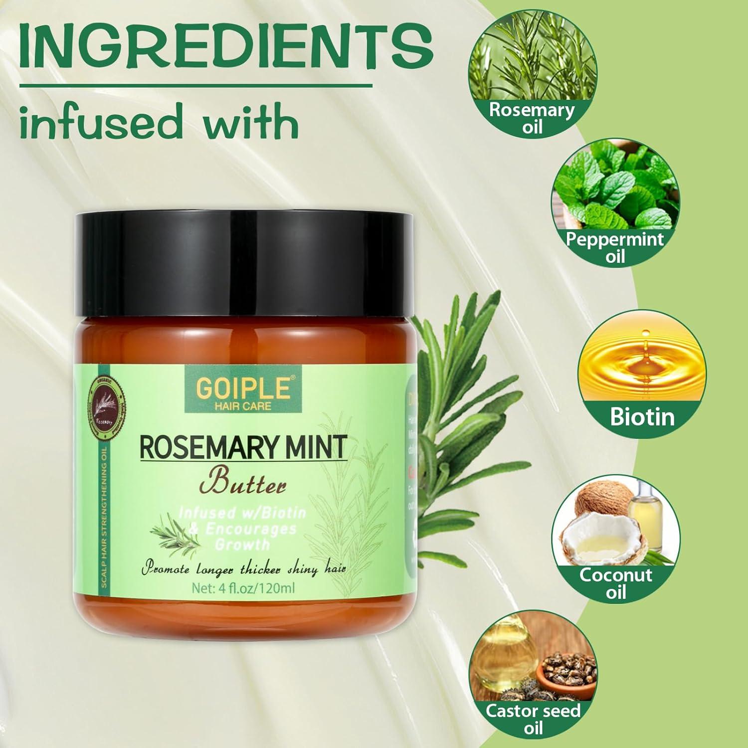 Mantequilla de Romero y Menta WOZUTUNT 118 ml - Hidratación y Crecimiento Cabello