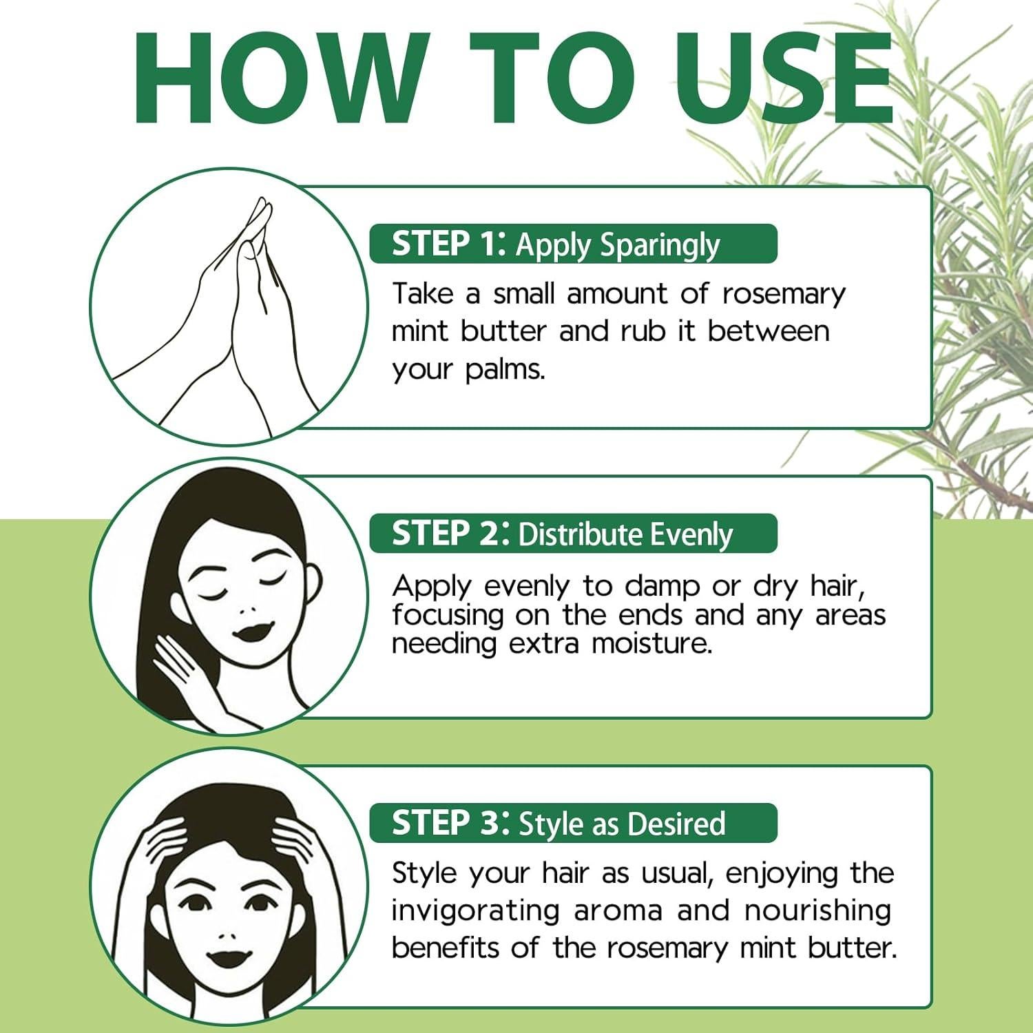 Mantequilla de Romero y Menta WOZUTUNT 118 ml - Hidratación y Crecimiento Cabello