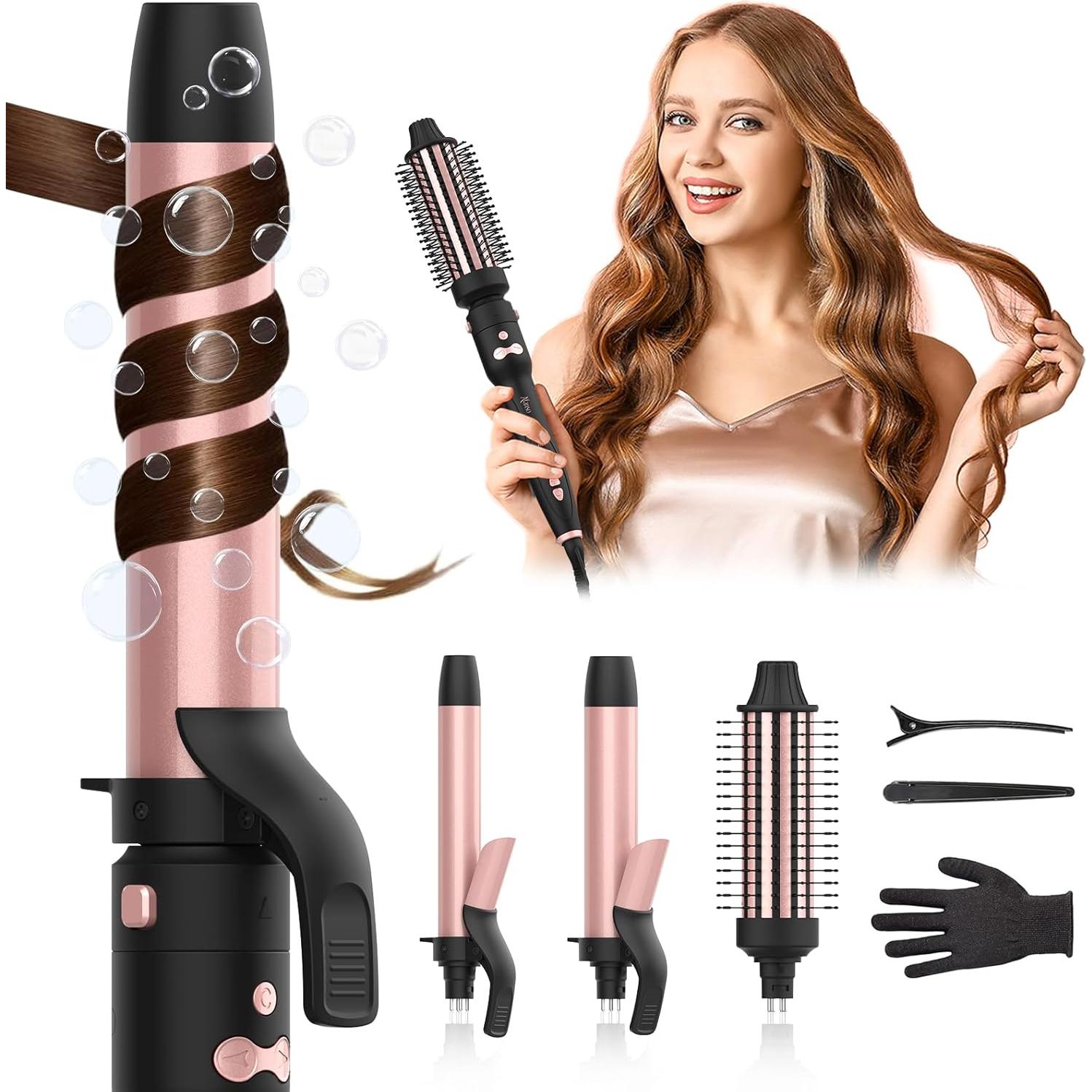 Plancha de Rizar Automática AFANSO 3 en 1 2.54-3.81 cm Oro Rosa