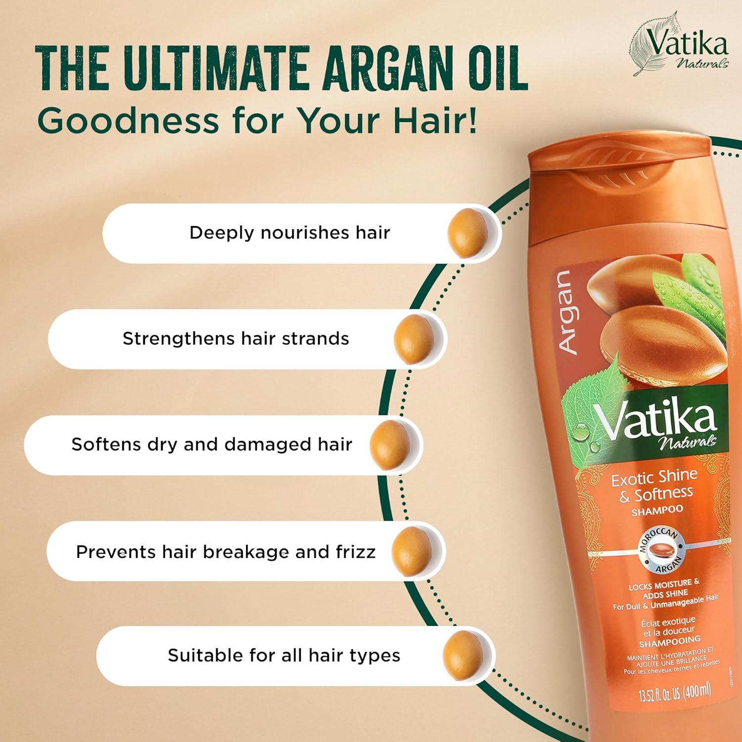 Combo Champú y Acondicionador Vatika Naturals Argan 400ml