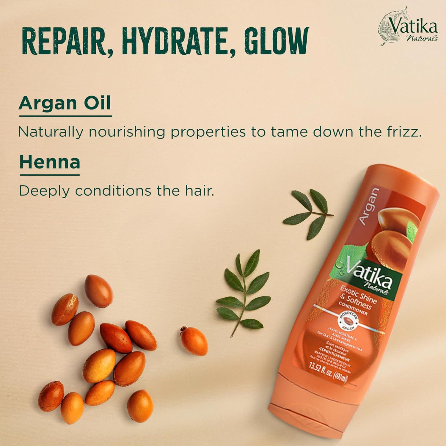 Combo Champú y Acondicionador Vatika Naturals Argan 400ml