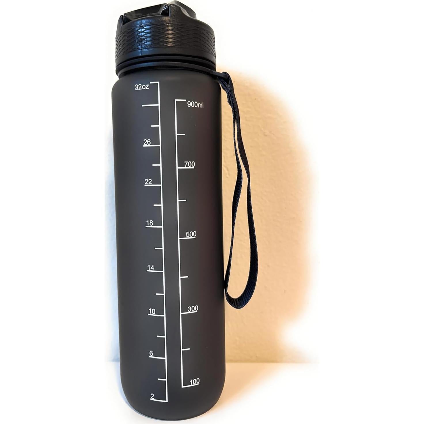 Botella de Agua Deportiva Genérica 1L con Marcadores de Tiempo