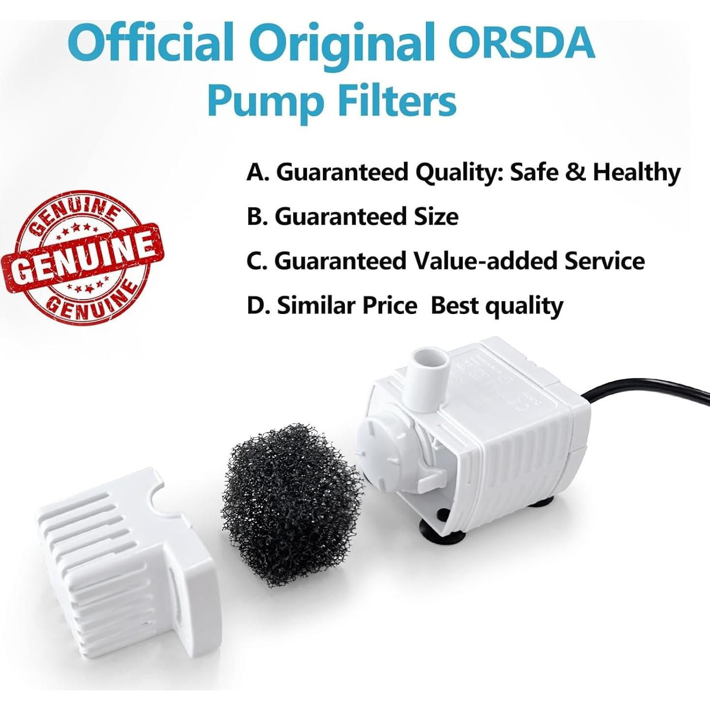 Filtros de Bomba de Repuesto ORSDA para Fuente de Agua Mascotas - 6 Piezas