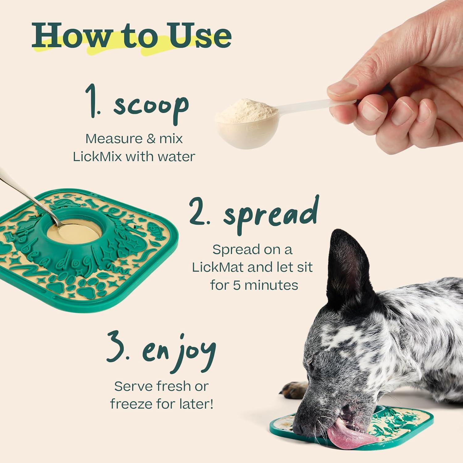 LickMix WOOF - Alfombrilla de Lamer para Perros Tocino y Queso