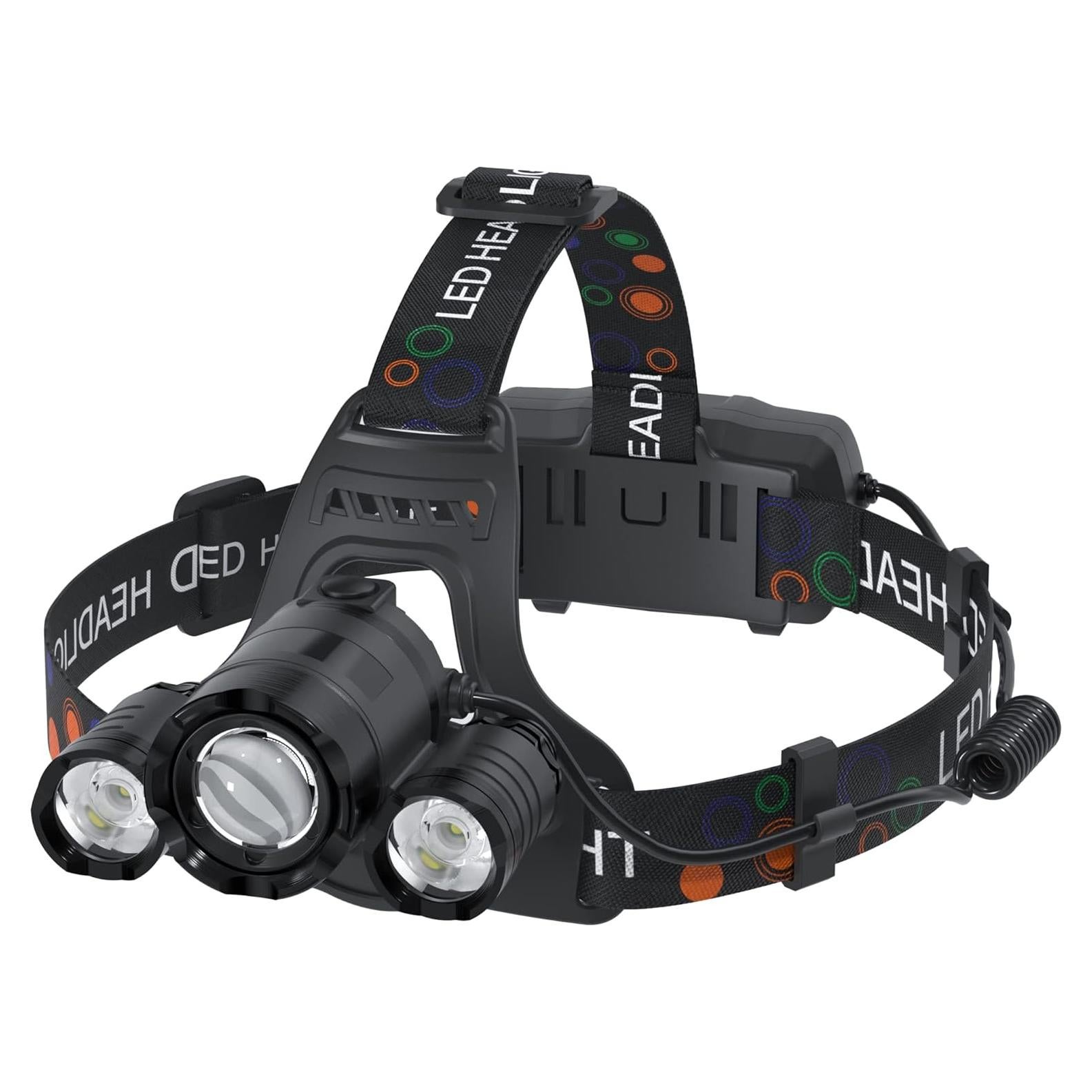 Linterna Frontal Beteray 6000 Lúmenes 4 Modos Impermeable