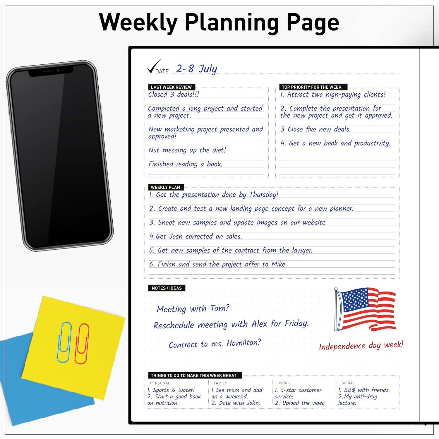 Planificador Diario Power Place - Cuero Sintético, 182 Páginas