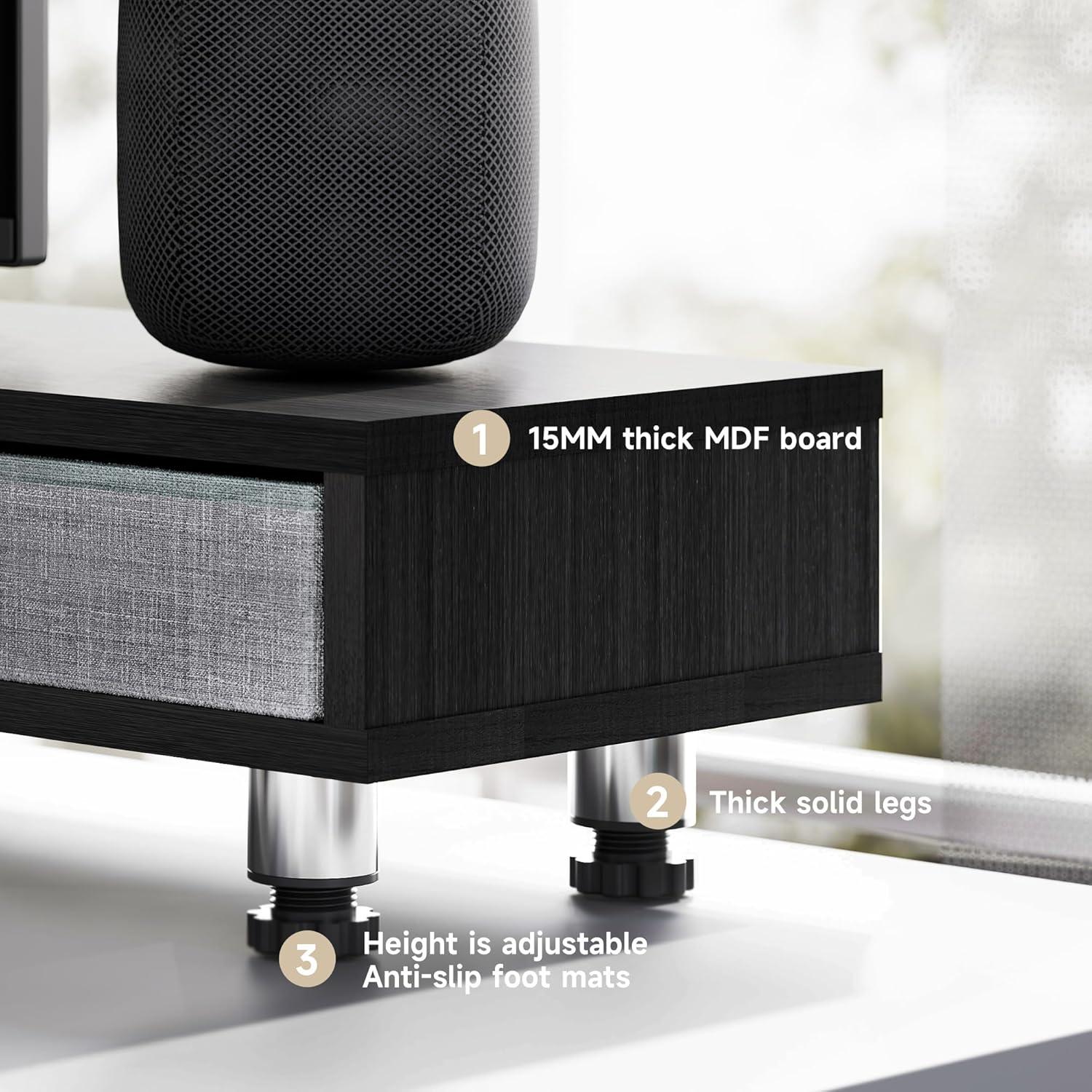 Soporte Doble para Monitor Fenge con Cajones y Altura Ajustable