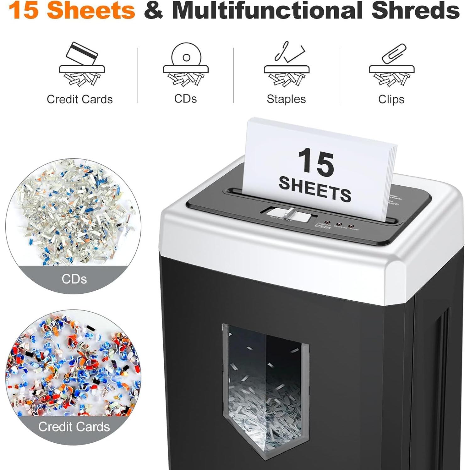 Trituradora de Papel Bonsaii C169-B 15 Hojas Corte Cruzado