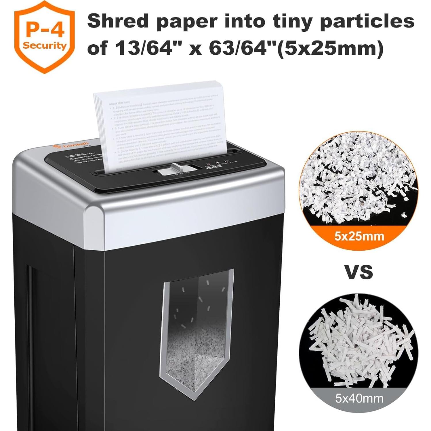 Trituradora de Papel Bonsaii C169-B 15 Hojas Corte Cruzado