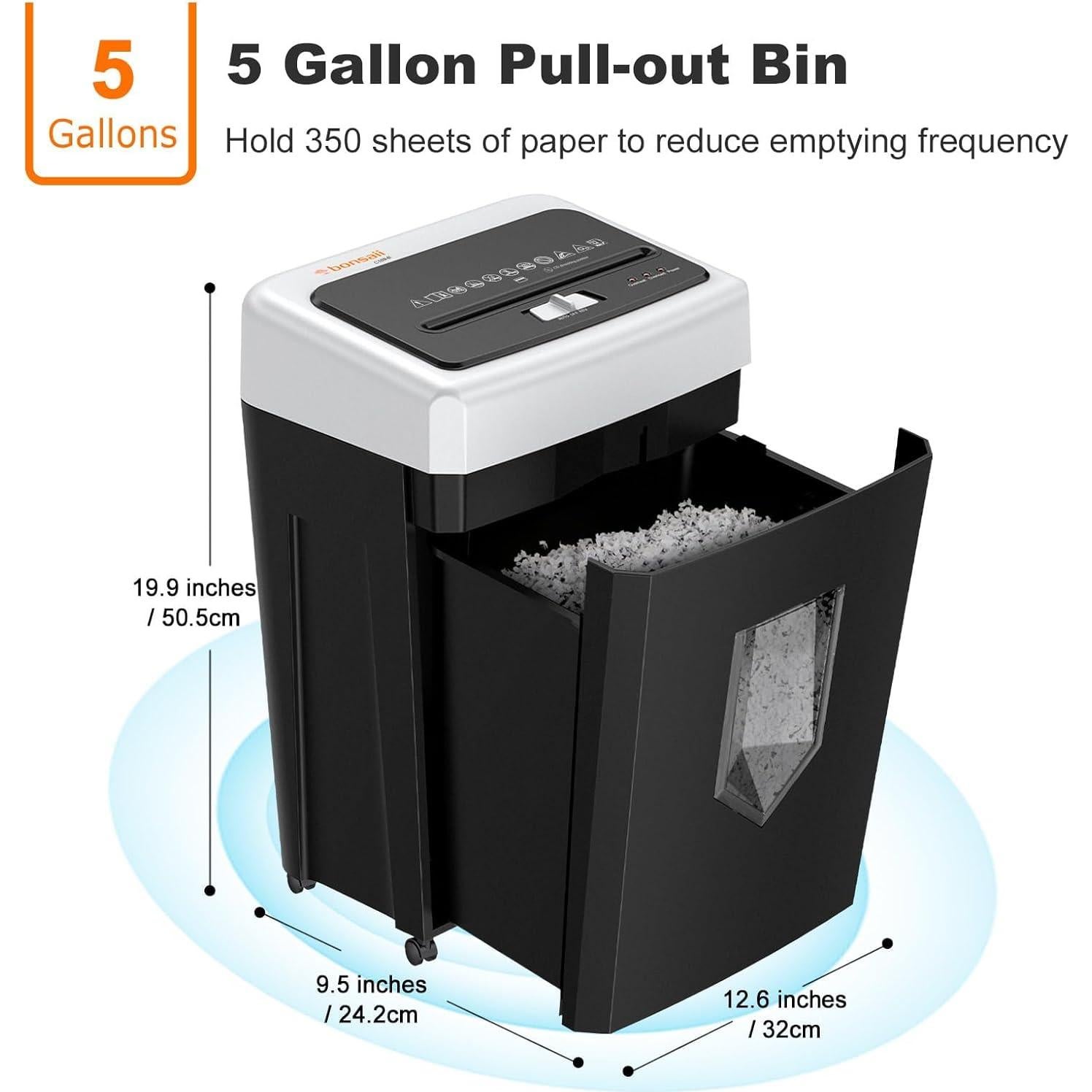 Trituradora de Papel Bonsaii C169-B 15 Hojas Corte Cruzado