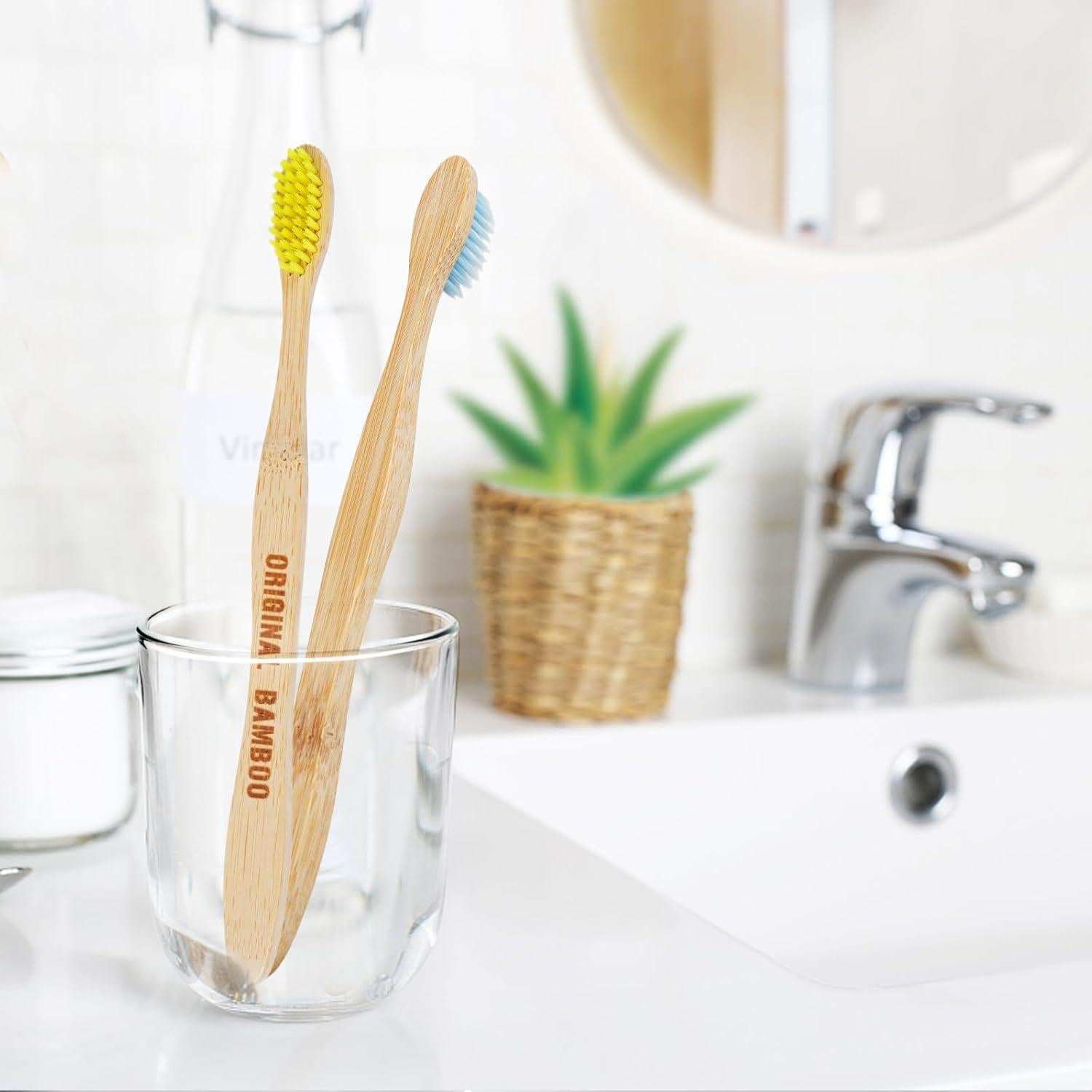 Cepillos de Dientes Ecológicos de Bambú Qianshan - Pack de 6