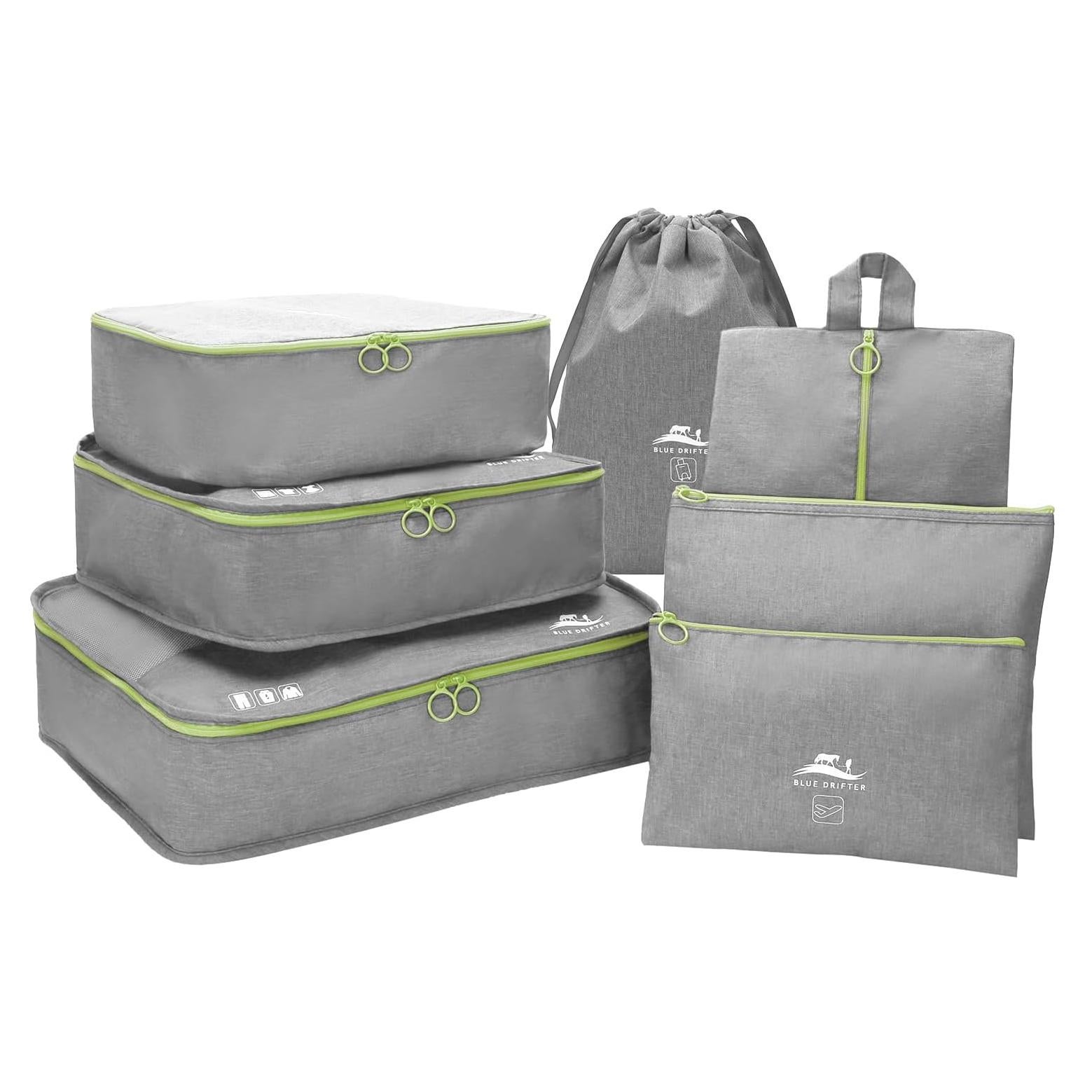 7 Cubos de Empaque Blue Drifter para Maletas - Gris Ceniza