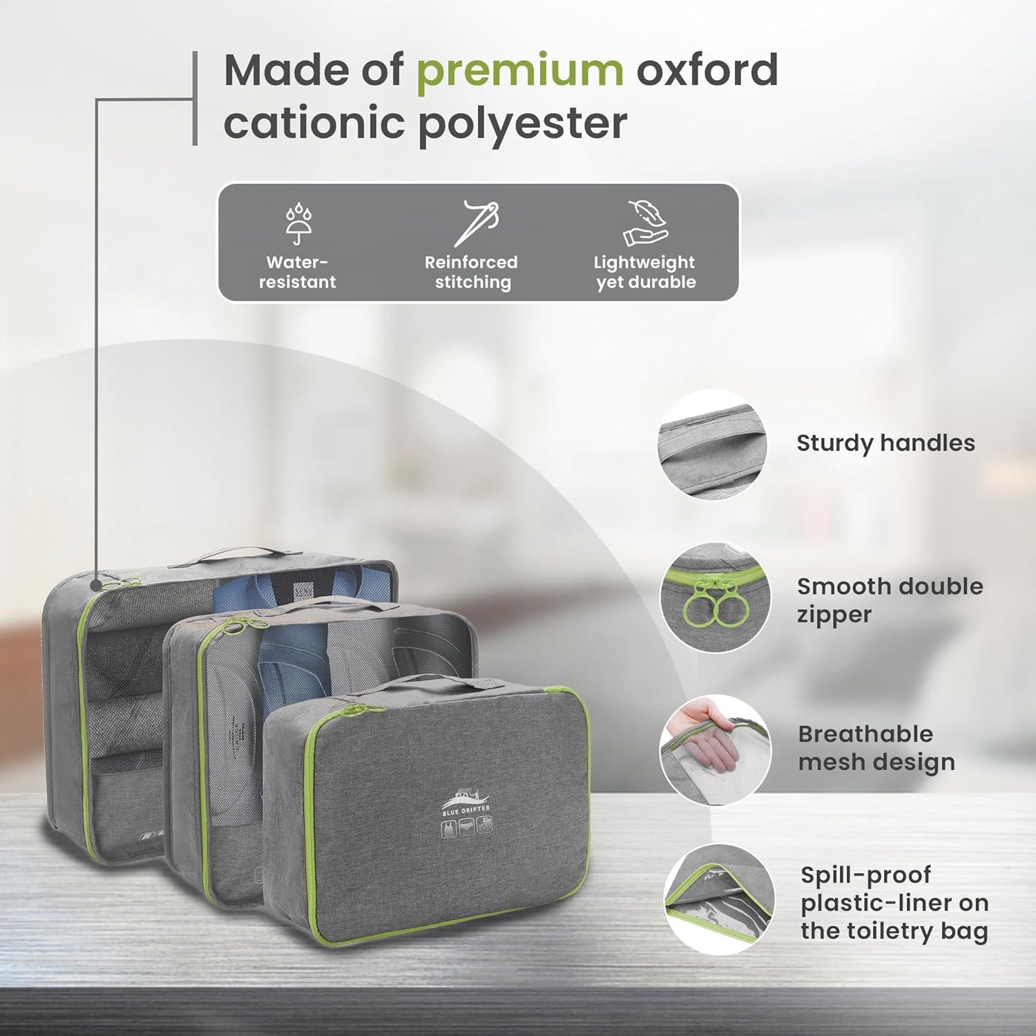 7 Cubos de Empaque Blue Drifter para Maletas - Gris Ceniza