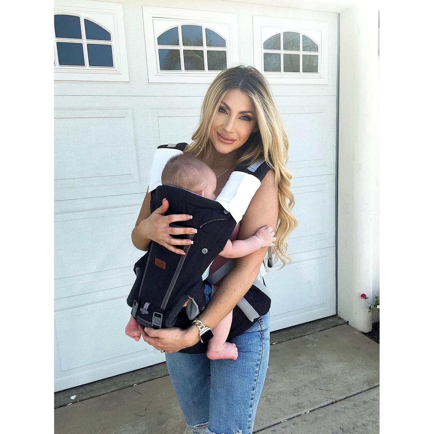 Portabebés Ergonomico Besrey Asiento de Cadera Negro 3.2-20.4kg