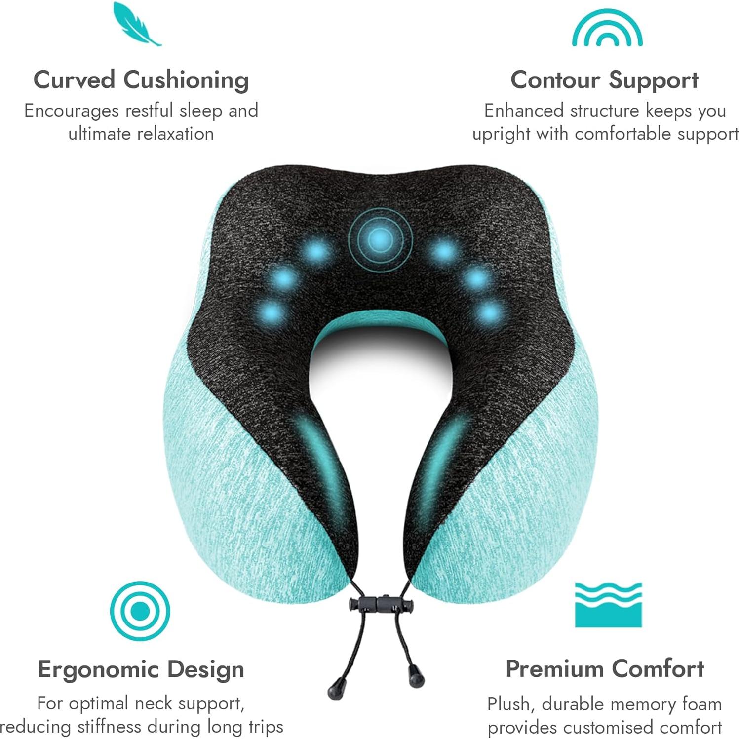 Almohada de Viaje Ergonómica ODT UK - Espuma Viscoelástica 260g