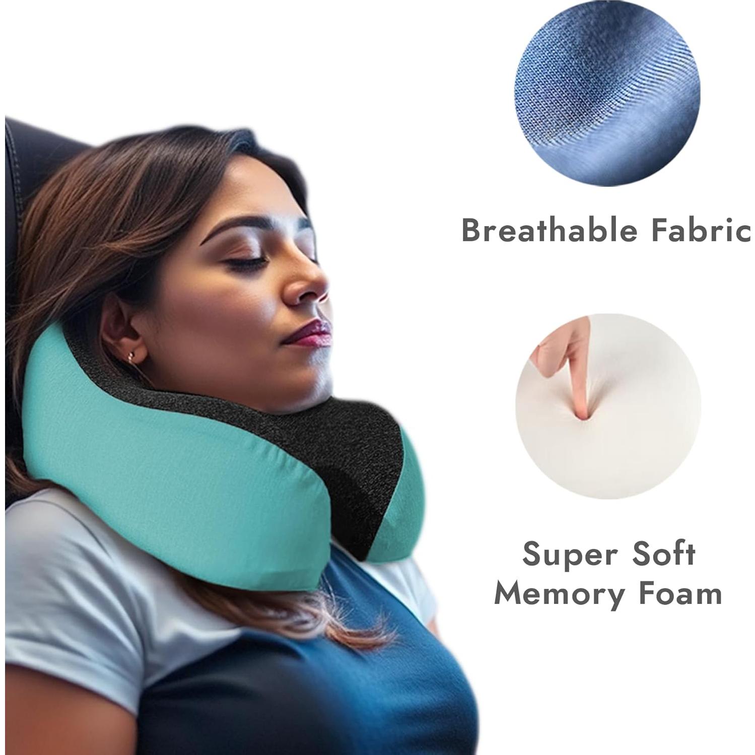 Almohada de Viaje Ergonómica ODT UK - Espuma Viscoelástica 260g