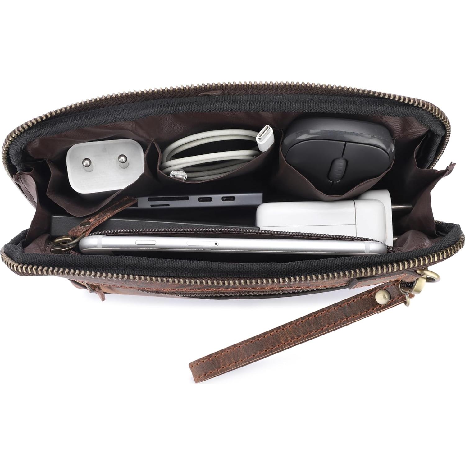 Organizador de Viaje de Cuero Leatherganic 22.4x14x6.4cm