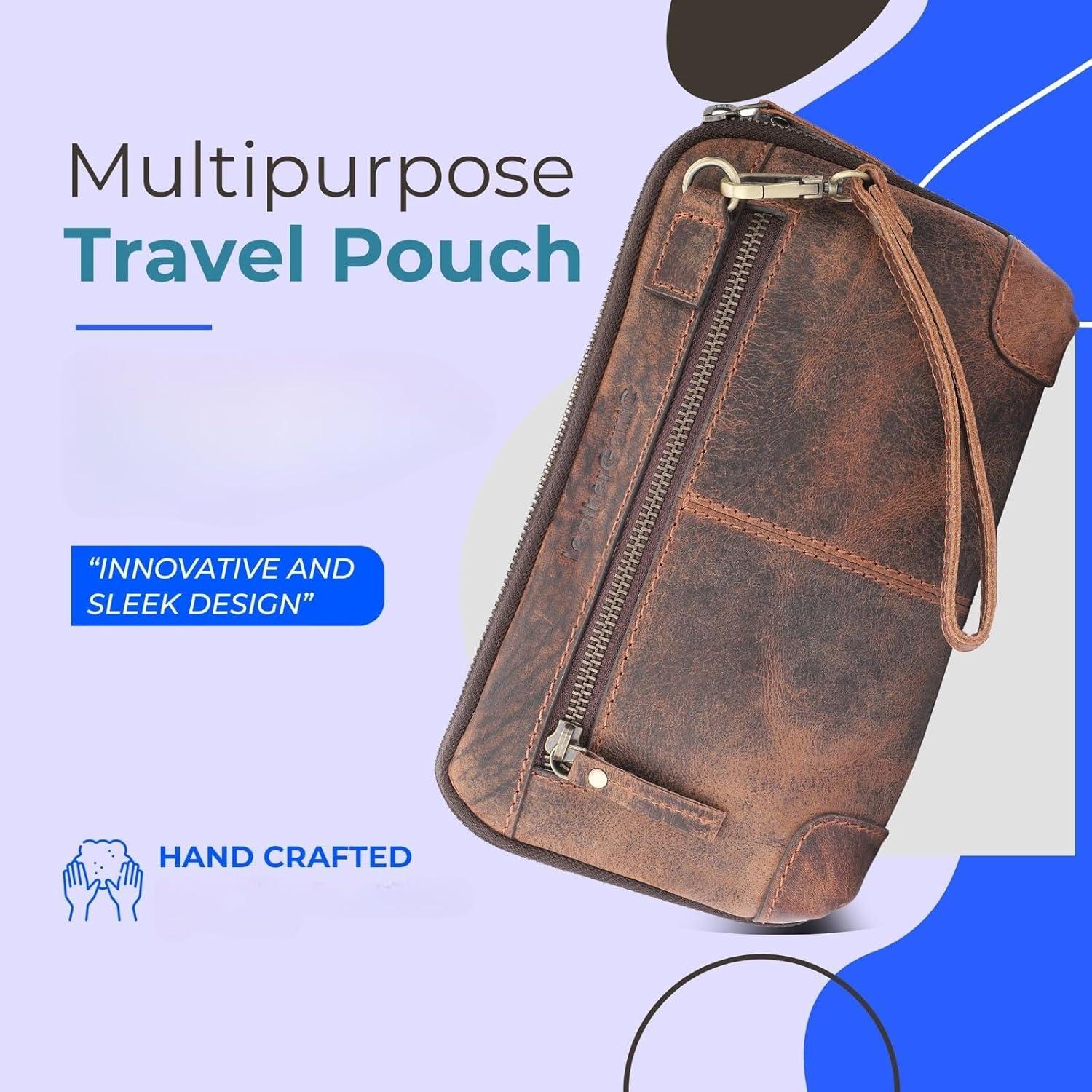 Organizador de Viaje de Cuero Leatherganic 22.4x14x6.4cm