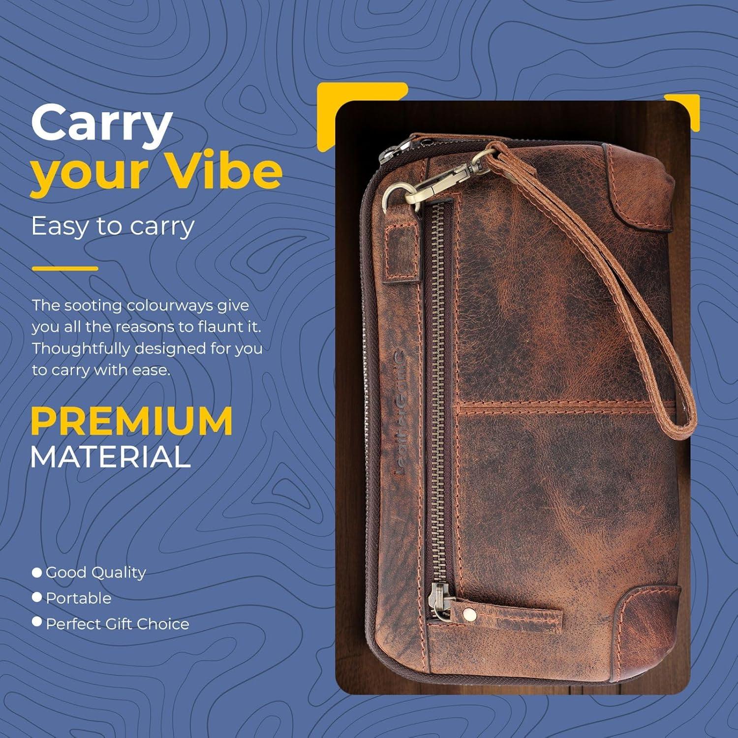 Organizador de Viaje de Cuero Leatherganic 22.4x14x6.4cm